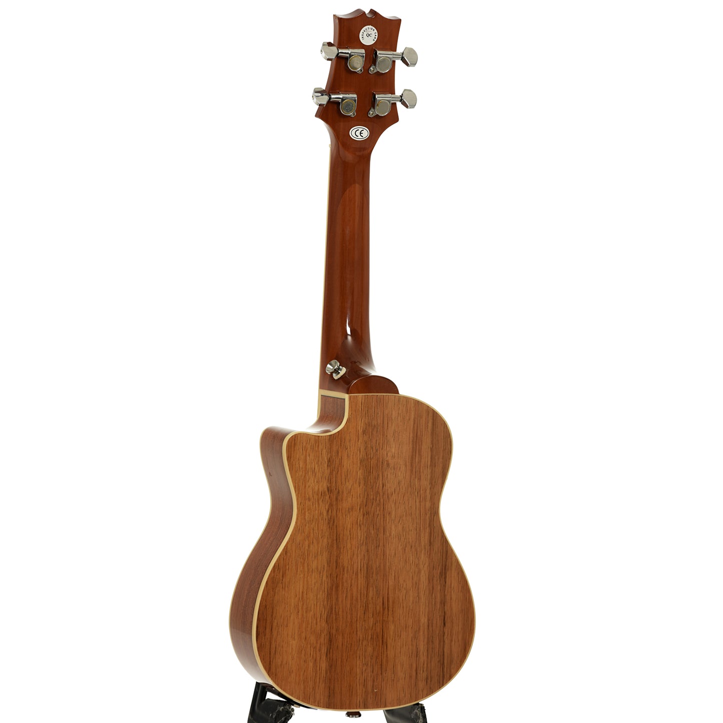Full back and side of Mitchell MU100CE/N Concert Ukulele