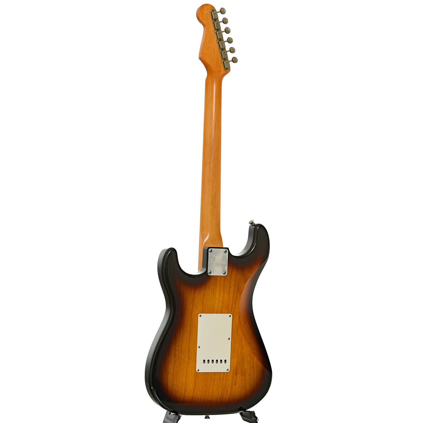 Full back and side of Lentz S-Style Electric Guitar