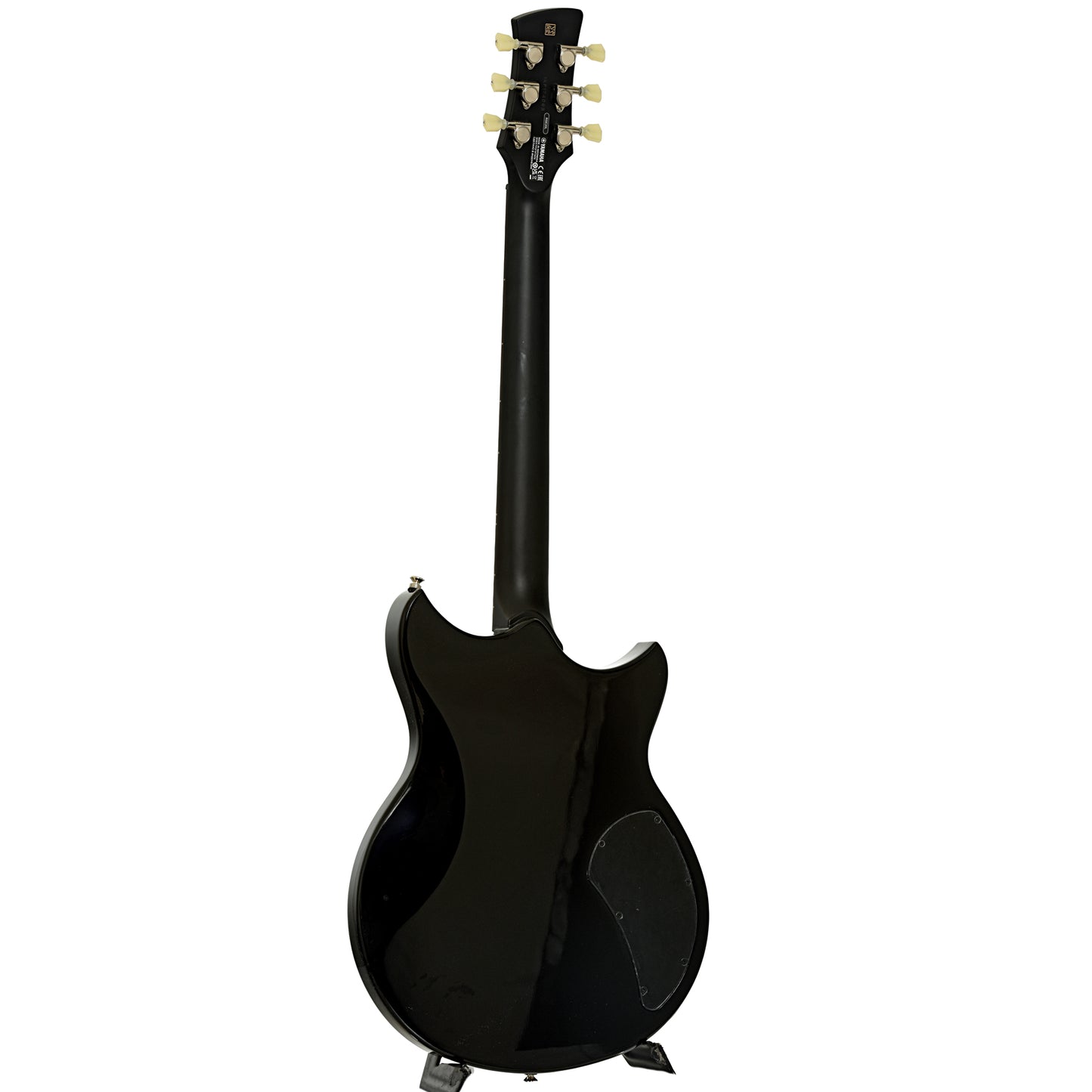 Full back and side of Yamaha RSE20L Revstar Element Left Handed Electric Guitar, Black