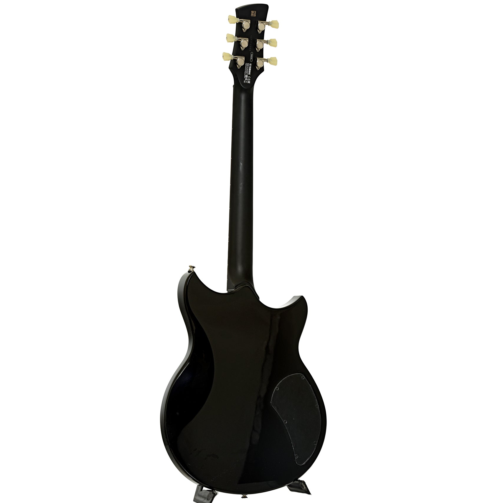 Full back and side of Yamaha RSE20L Revstar Element Left Handed Electric Guitar, Black