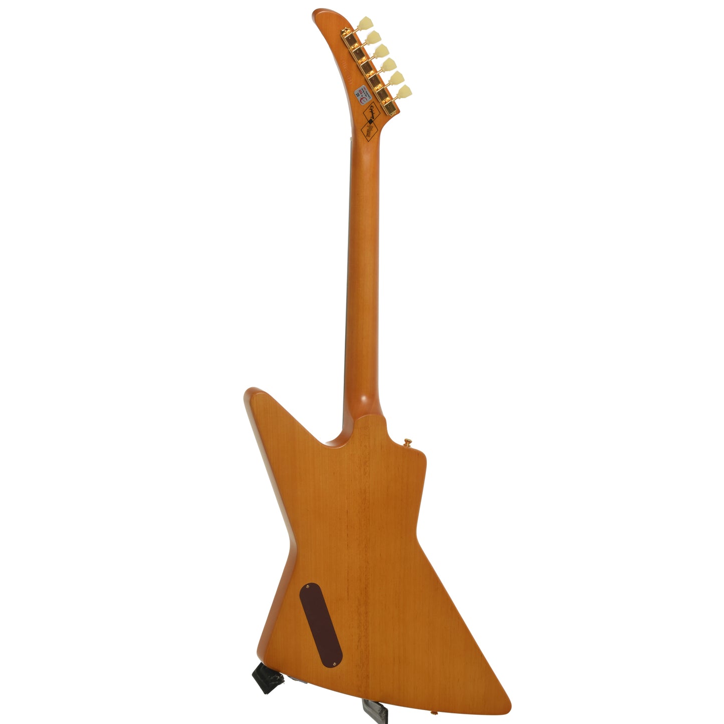 Full back and side of Epiphone '58 Korina Explorer Electric Guitar