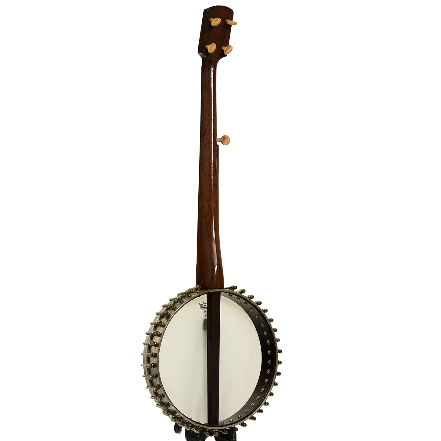 Full back and side of Albert Houdlett & Sons “Royal Parlor Banjo” Openback Banjo
