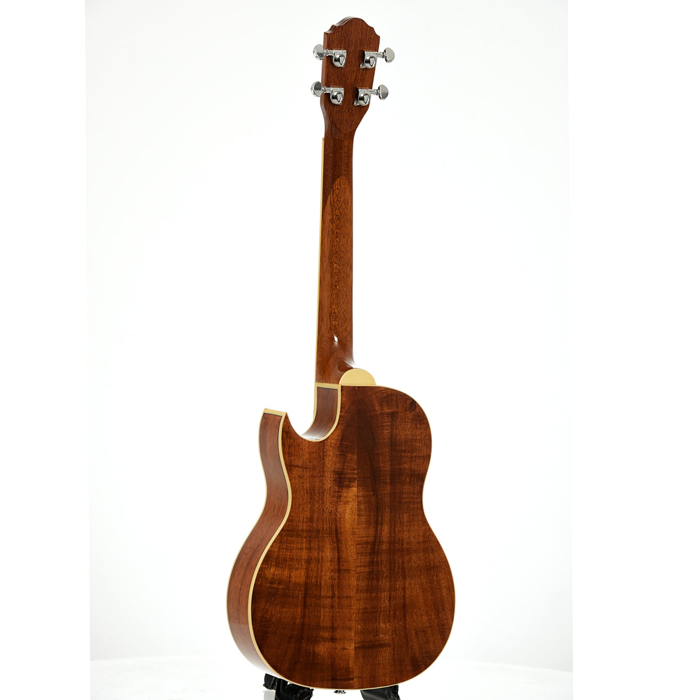 Full back and side of Oscar Schmidt OU55CE Baritone Ukulele