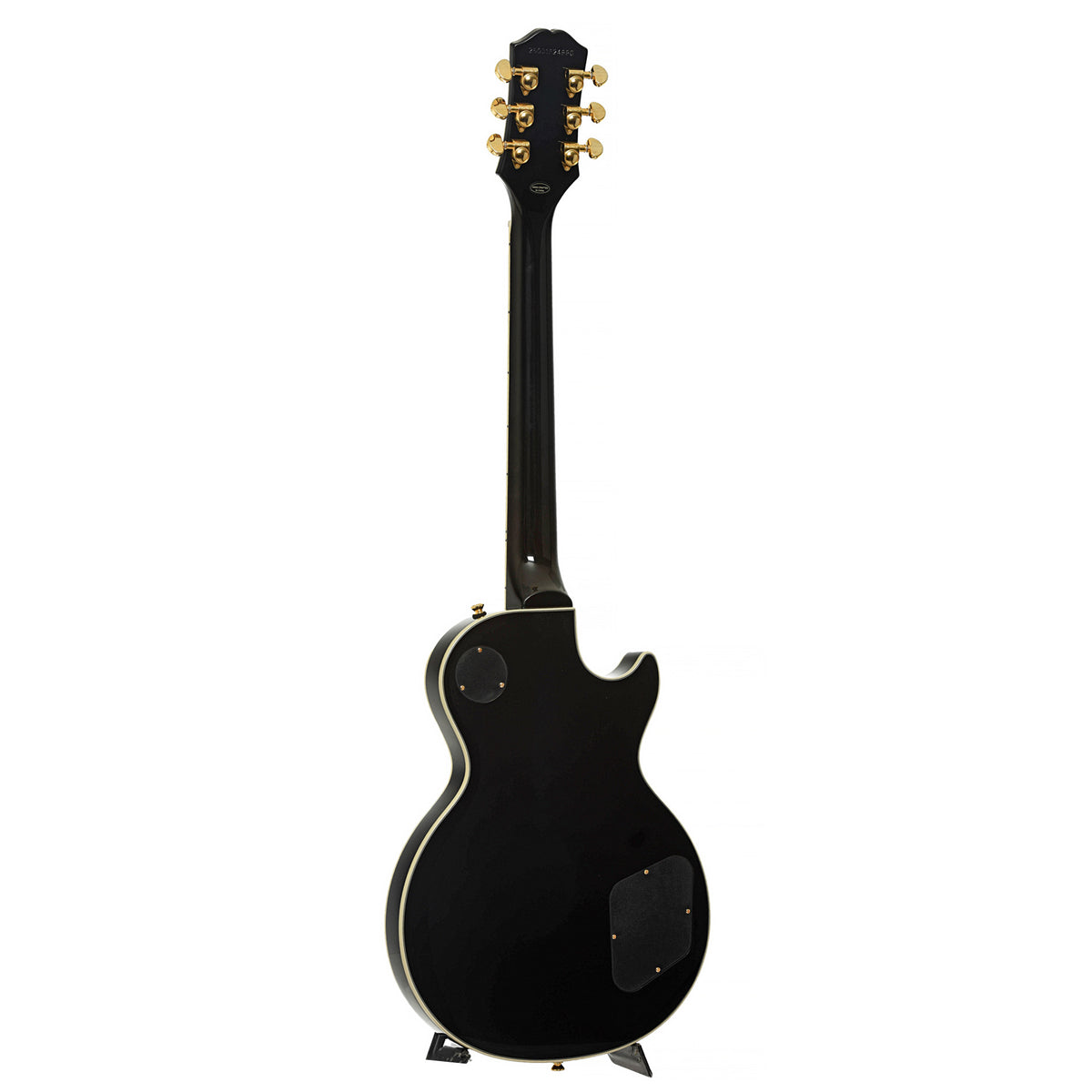 Full back and side of Epiphone Les Paul Custom Left-Handed Electric Guitar & Gigbag, Ebony