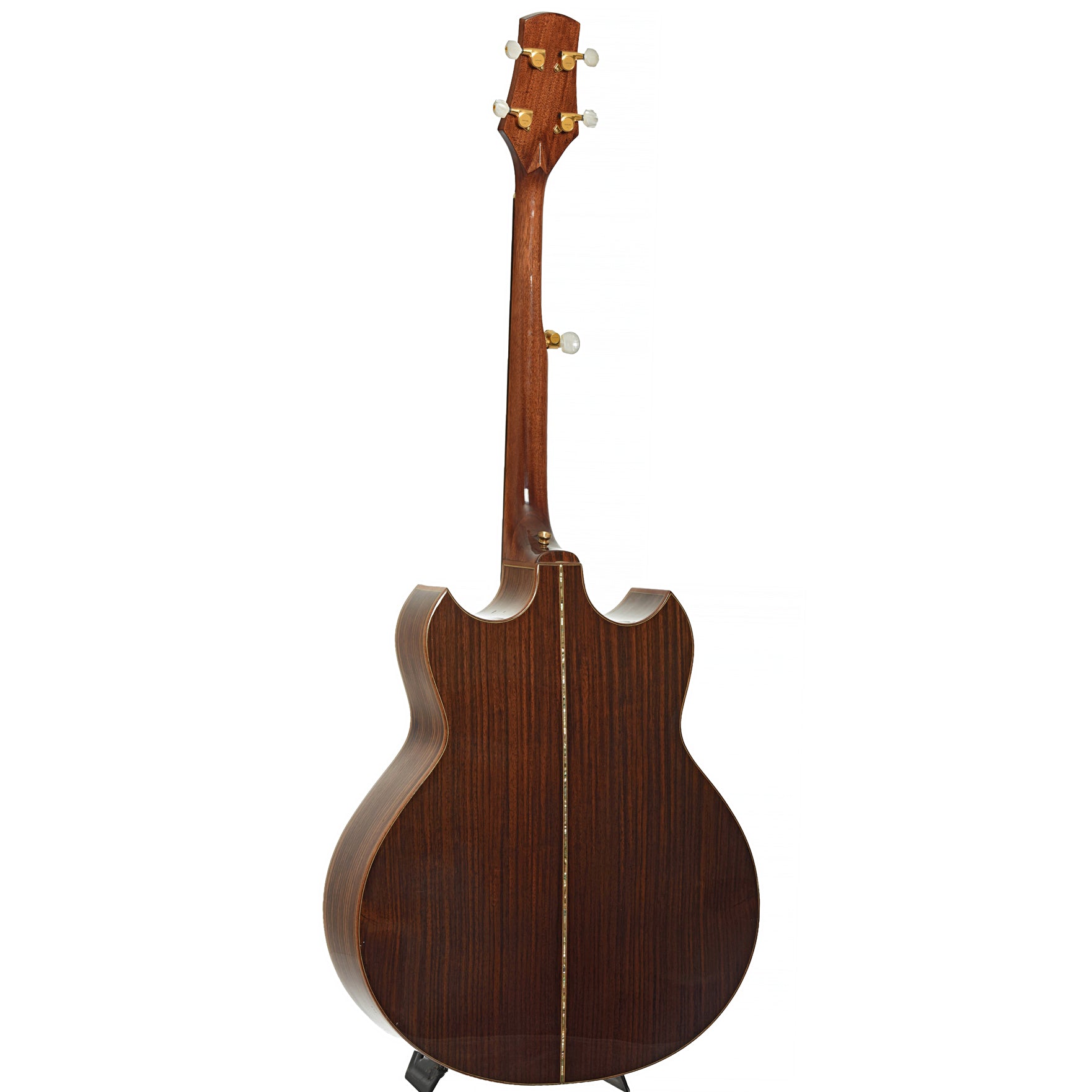 Full back and side of Doc Fossey Model 2 Banjitar