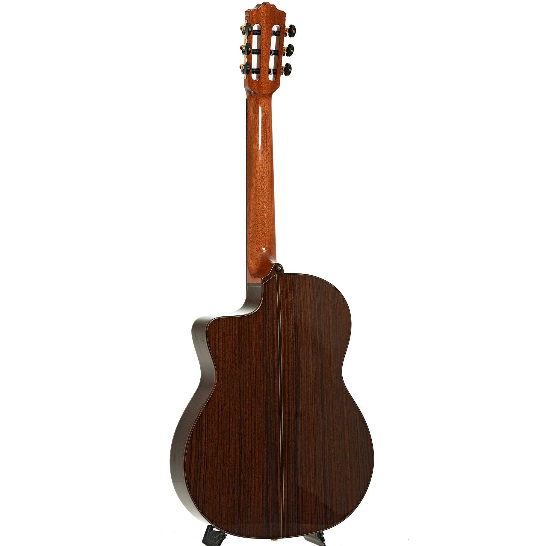 Full back and side of Cordoba GK Pro Negra Classical Guitar