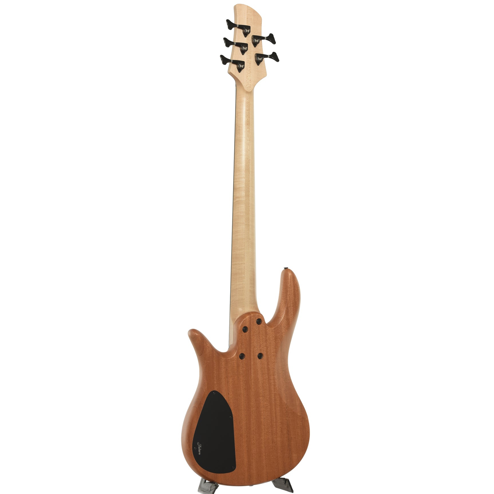 Full back and side of Fodera Yin Yang Standard Blister Maple 5-String Electric Bass