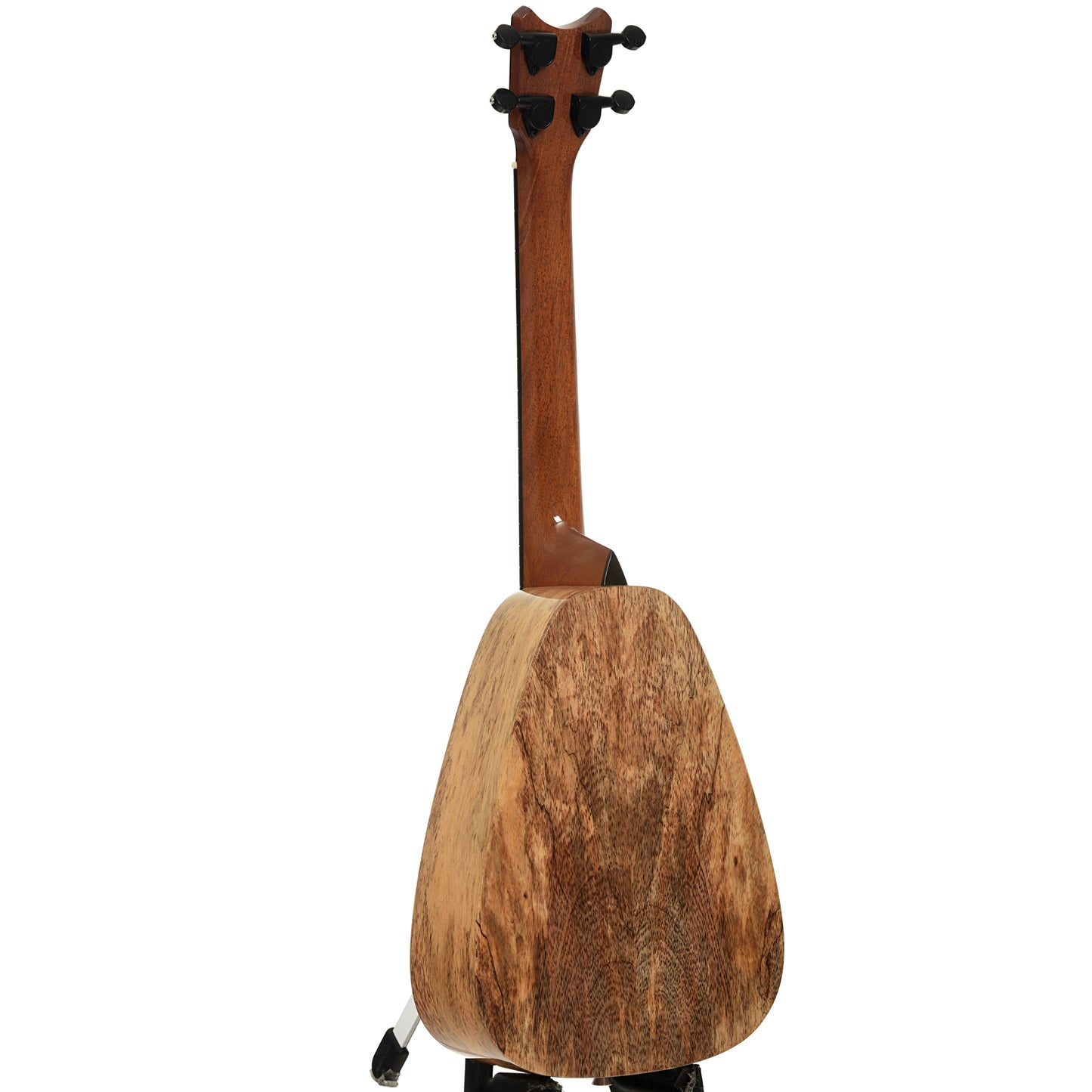 Full back and side of Romero Creations Tiny Tenor Spalted Mango Ukulele