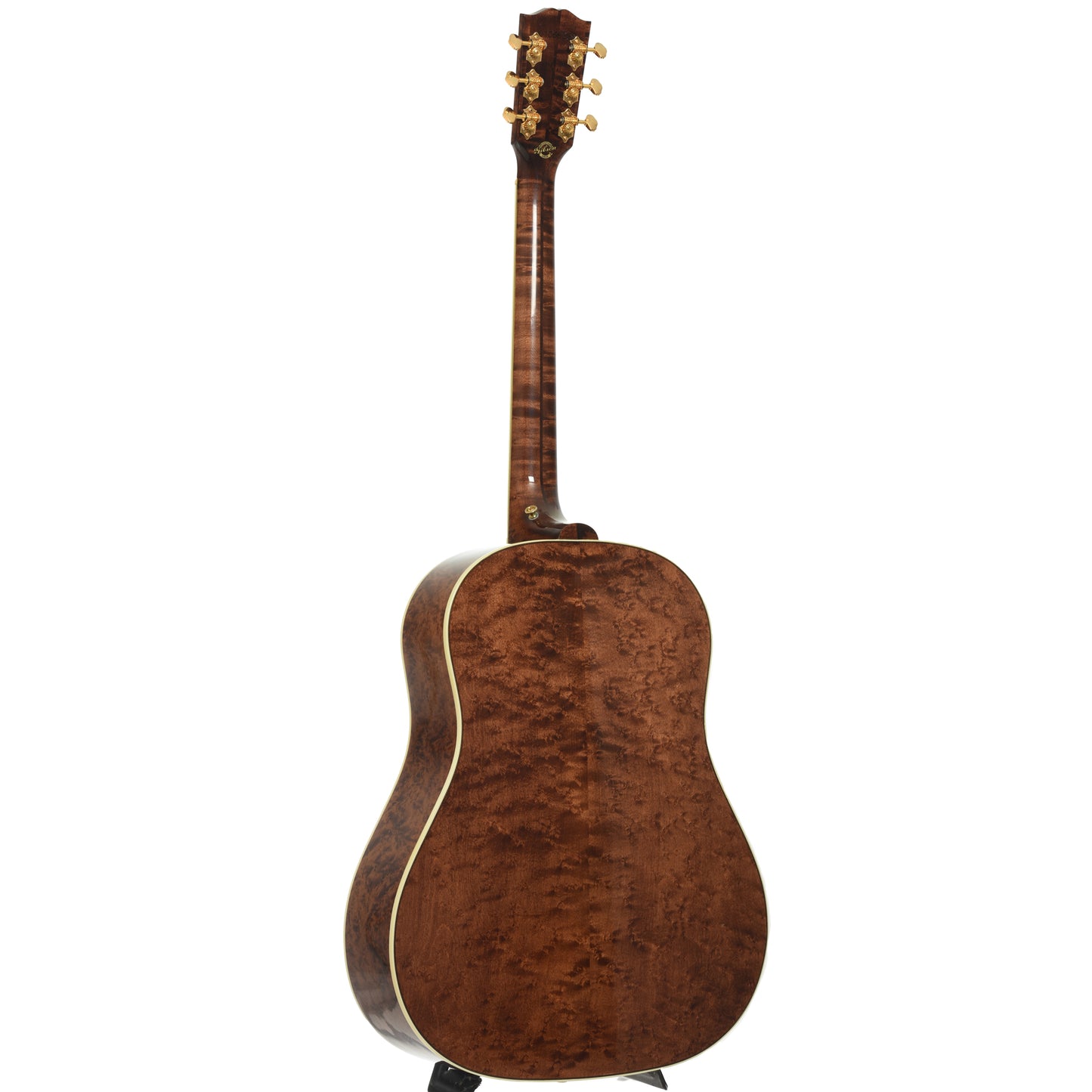 Full back and side of Gibson Birdseye Maple Advanced Jumbo Acoustic Guitar