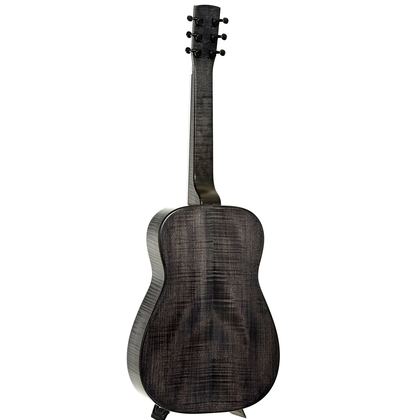 Full back and side of Beard Trailhead Squareneck Resonator Guitar Black Ice Finish