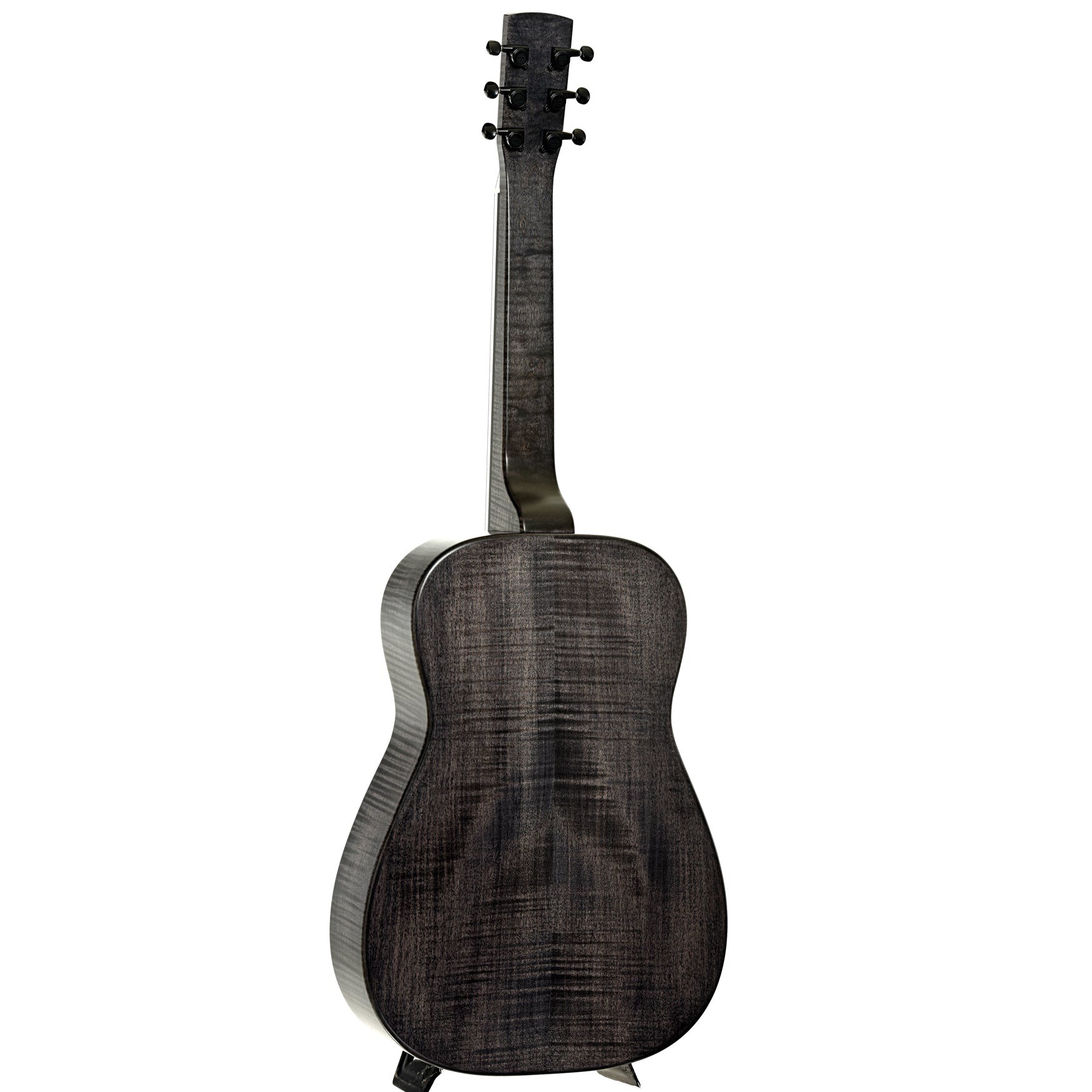 Full back and side of Beard Trailhead Squareneck Resonator Guitar Black Ice Finish