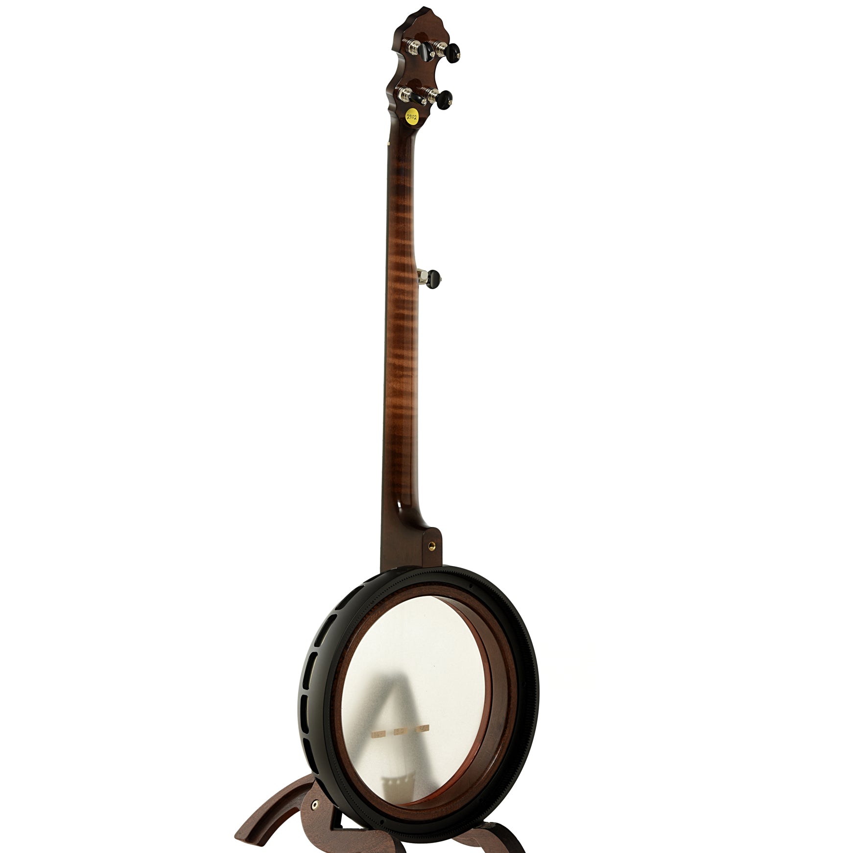 Full back and side of Nechville Moonshine Open Back Banjo