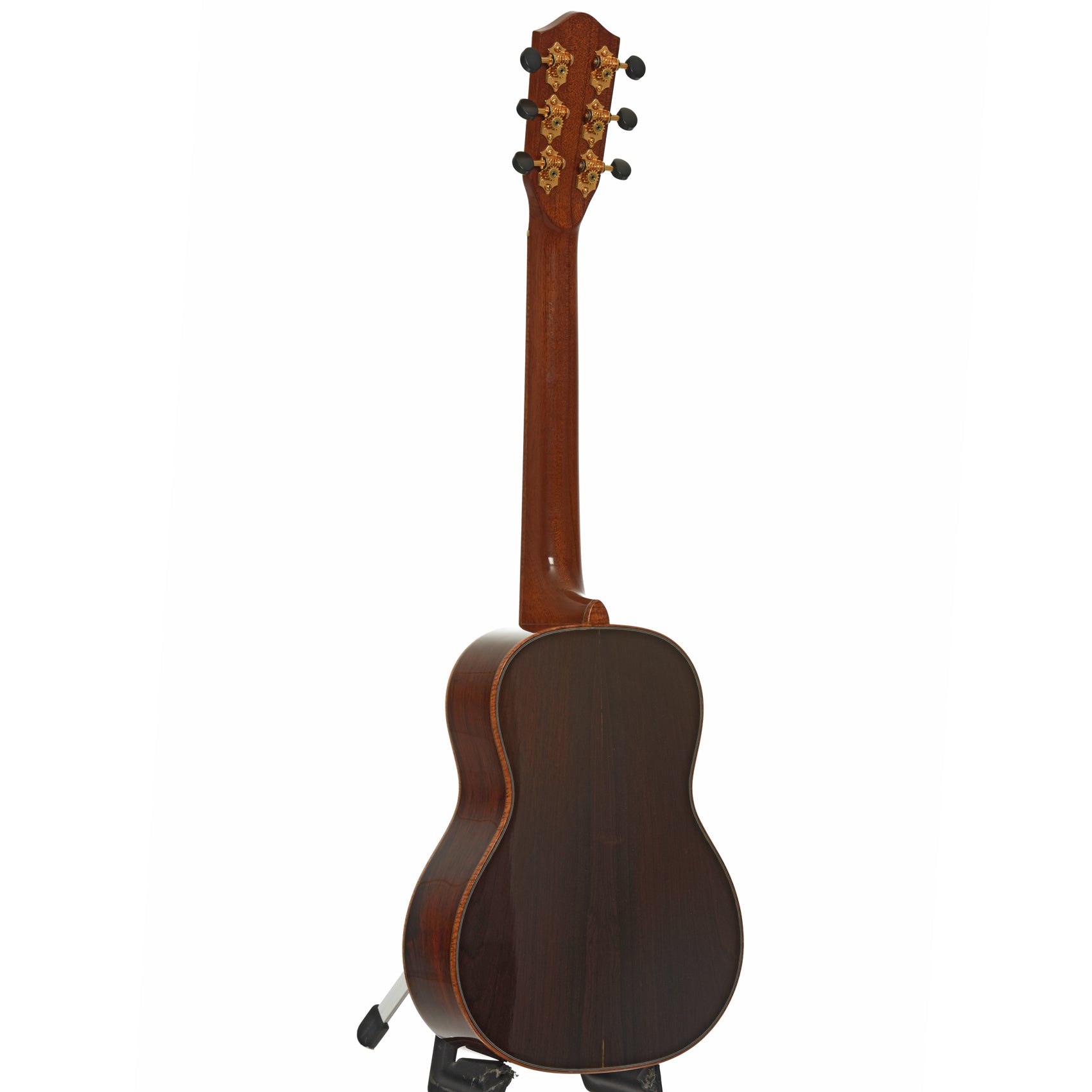 Full back and side of Grimes Custom Brazilian 6-String Tenor Ukulele