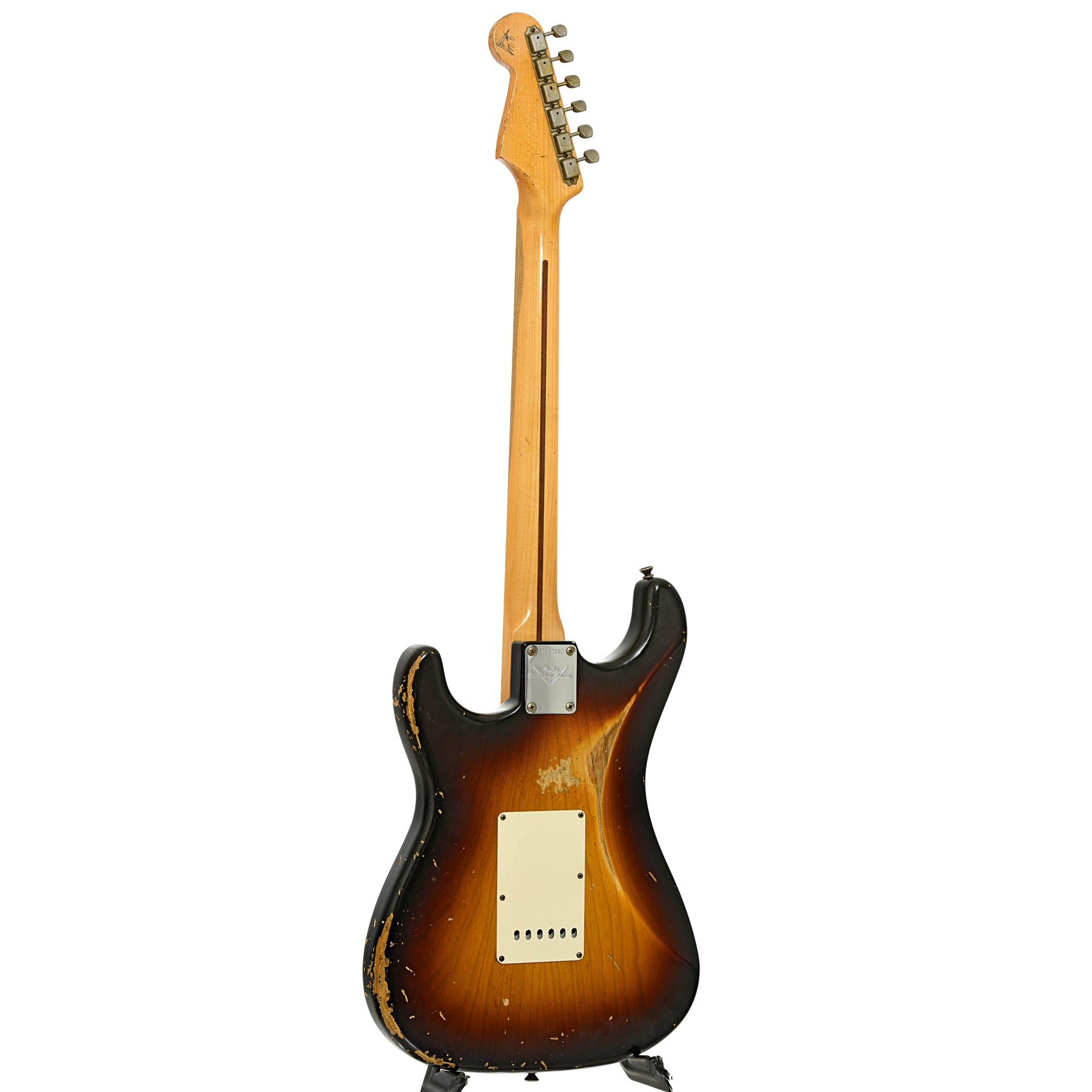 Full back and side of Fender Masterbuilt '55 Relic Stratocaster Electric Guitar 