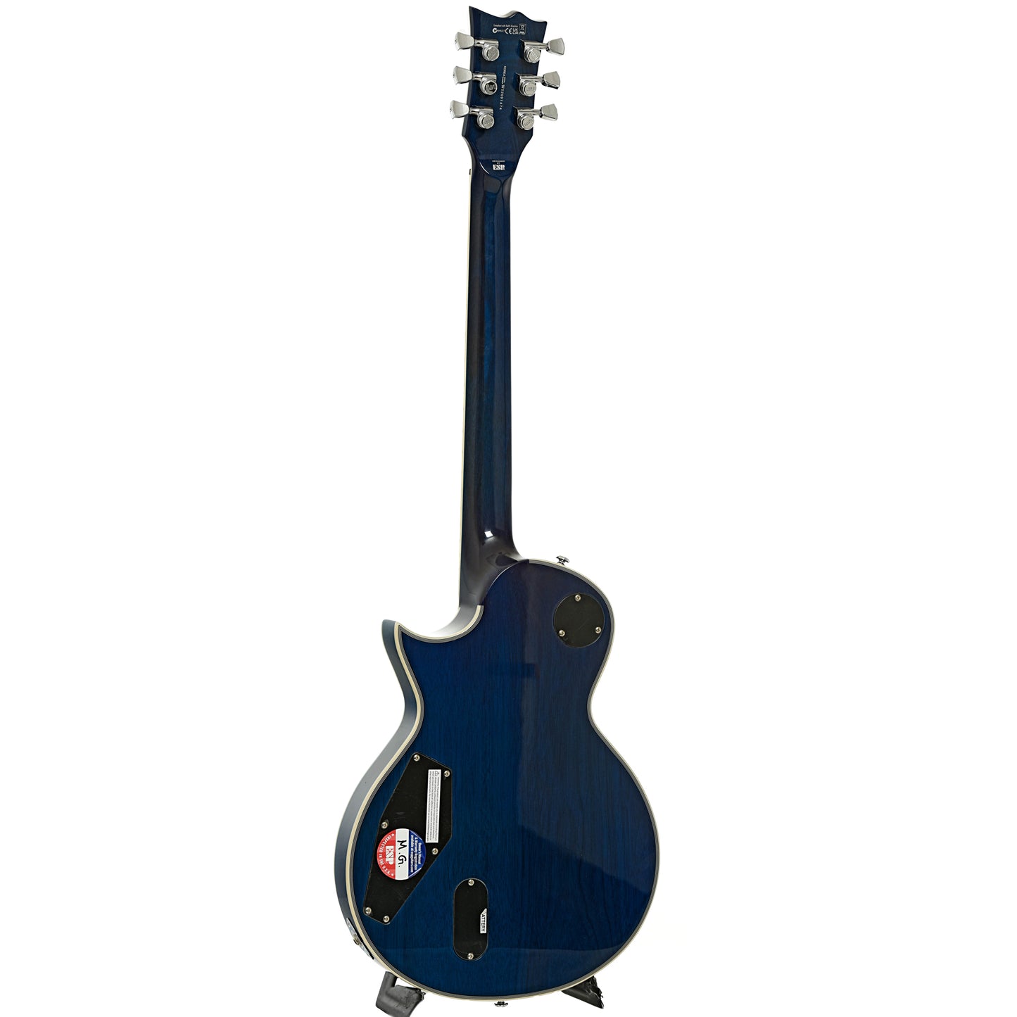 Full back and side of ESP LTD EC-1000T CTM Electric Guitar, Violet Shadow