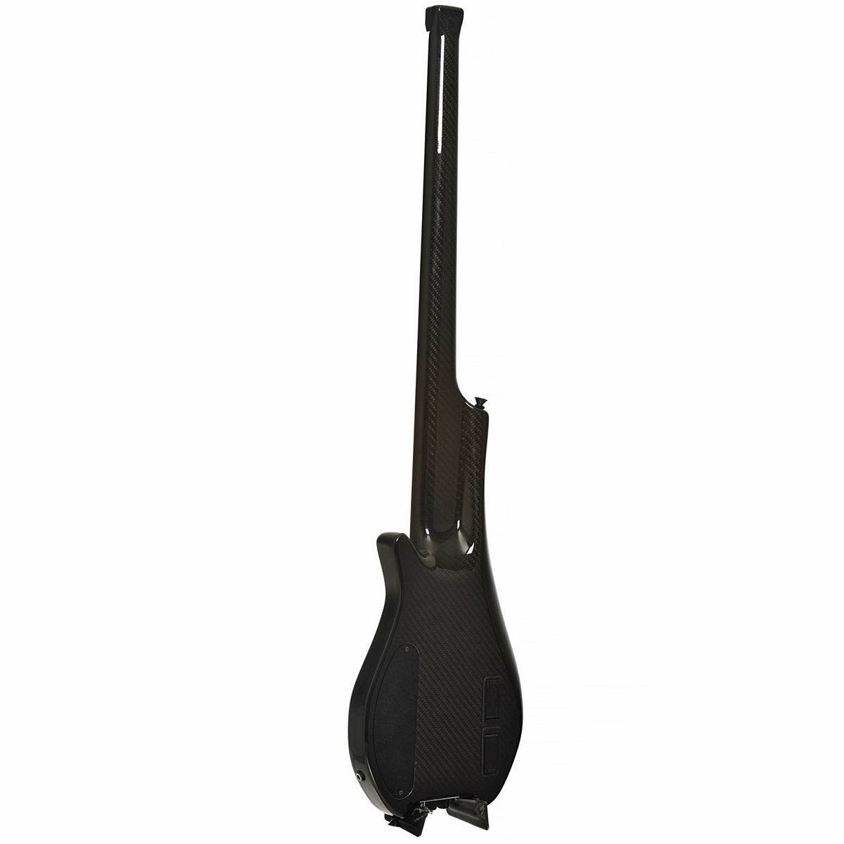 Full back and side of Status Graphite Streamline 4 Headless Fretless Electric Bass
