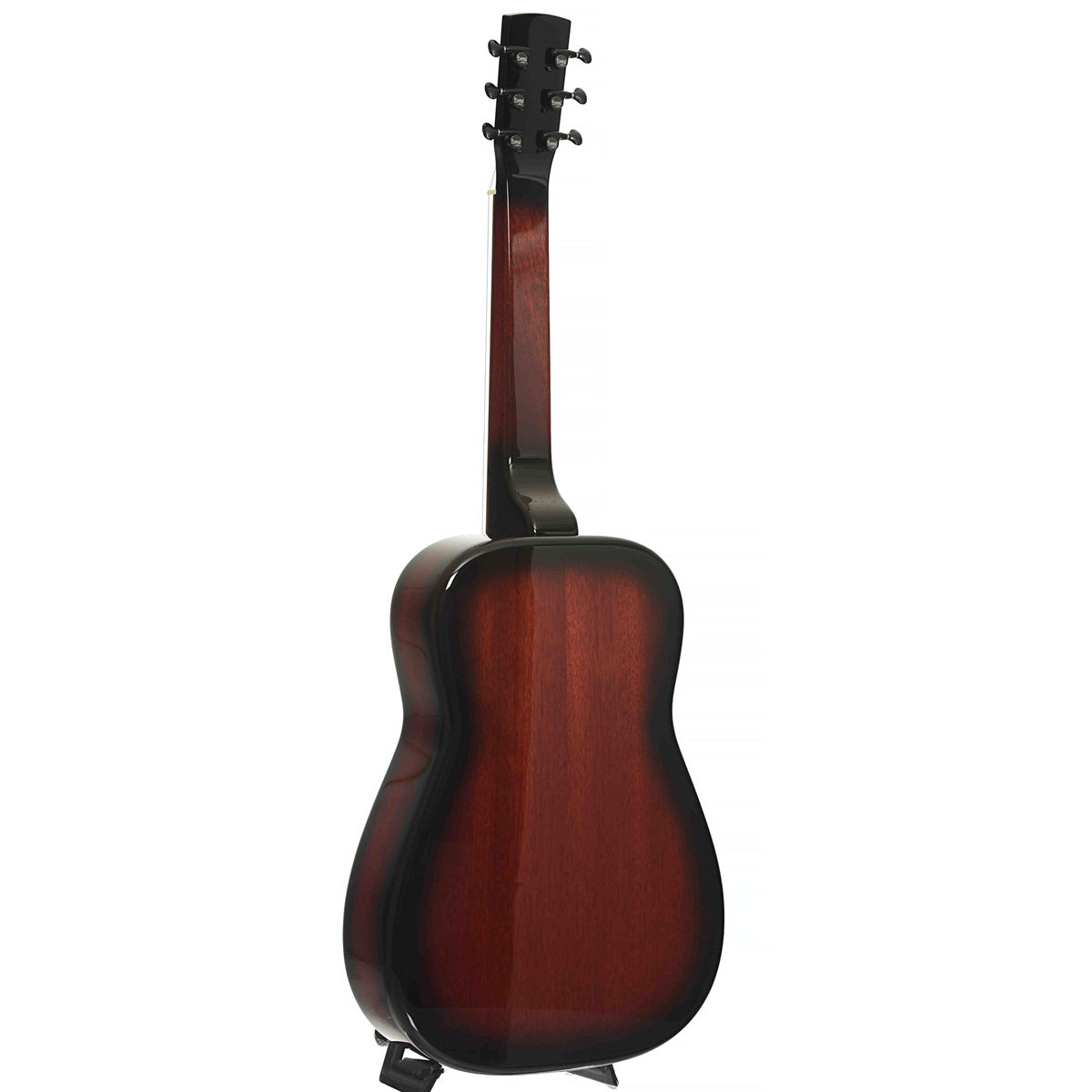 Full Back & Side of Beard Belle Squareneck Resonator Guitar & Case, Black Satin Hardware