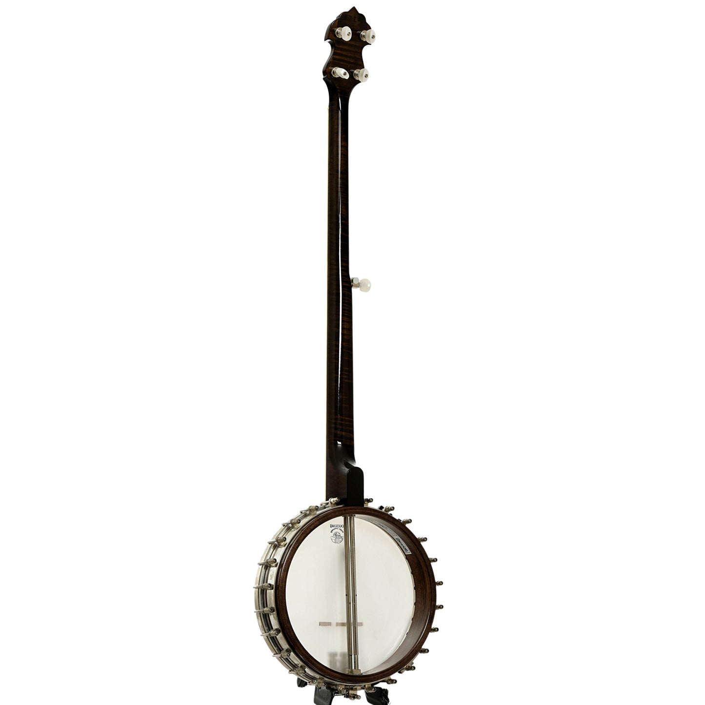 Full back and side of Deering Vega Extra Long Neck Banjo