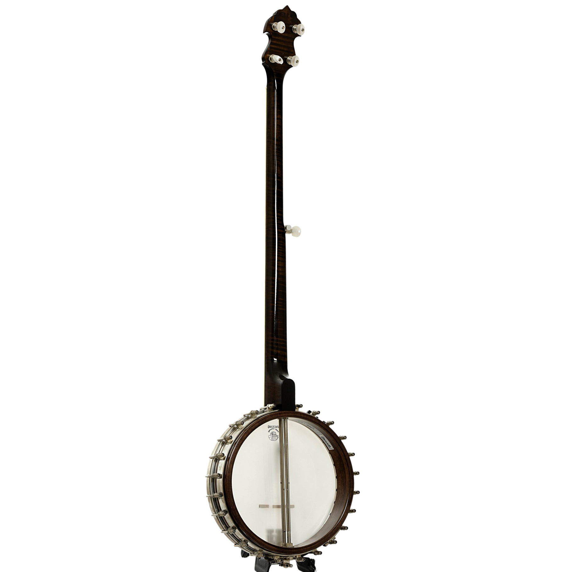 Full back and side of Deering Vega Extra Long Neck Banjo