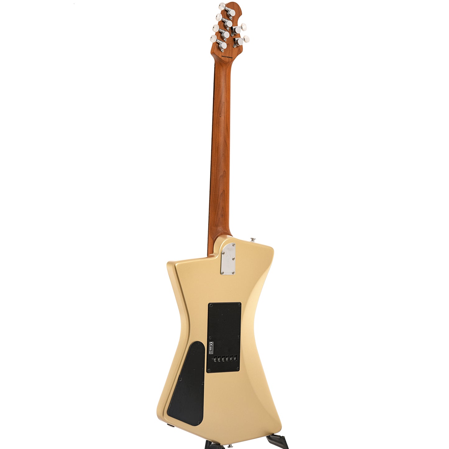 Full back and side of Sterling by Music Man St. Vincent Goldie Electric Guitar, Cashmere