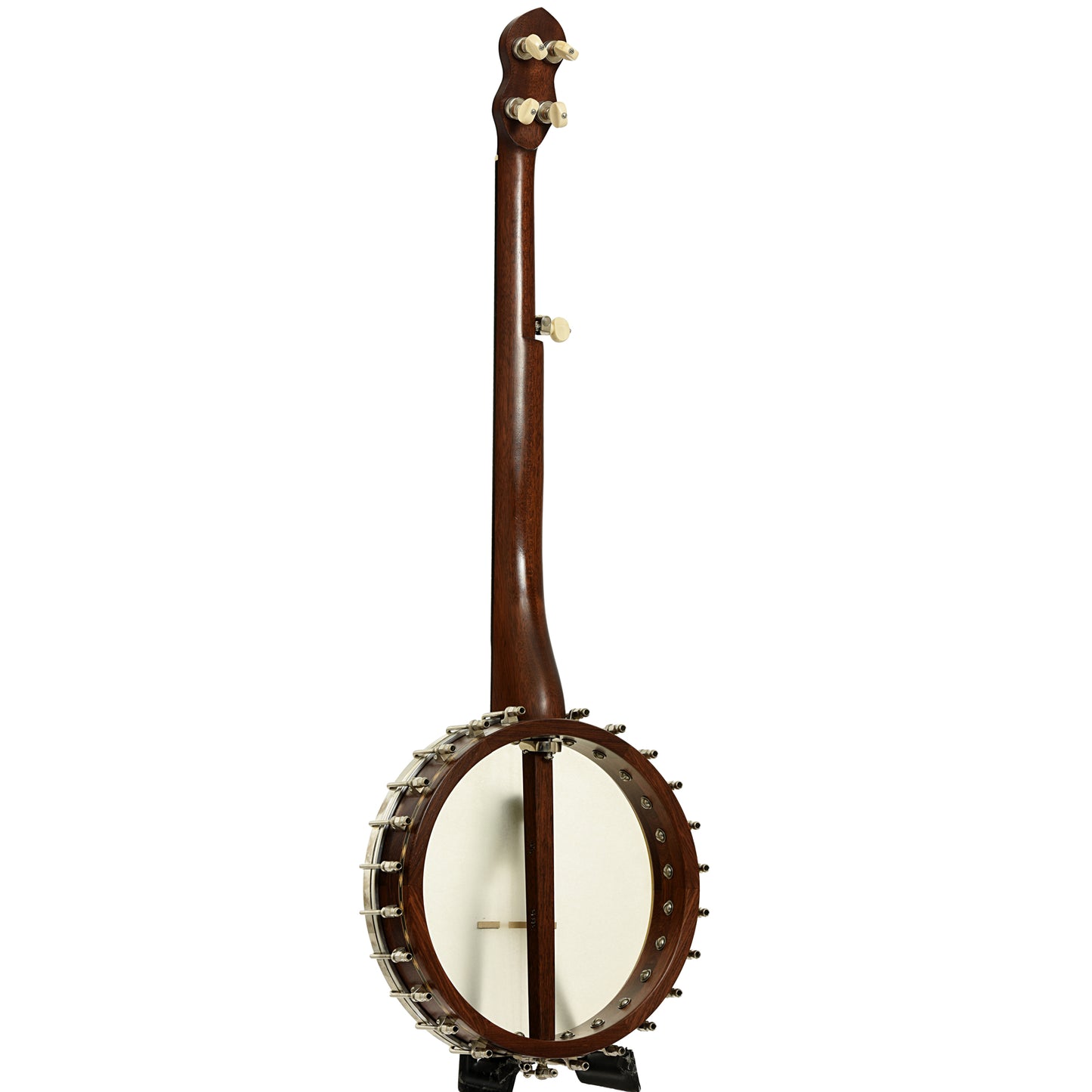 Full back and side of Cedar Mountain A1V Appalachian Open Back Banjo