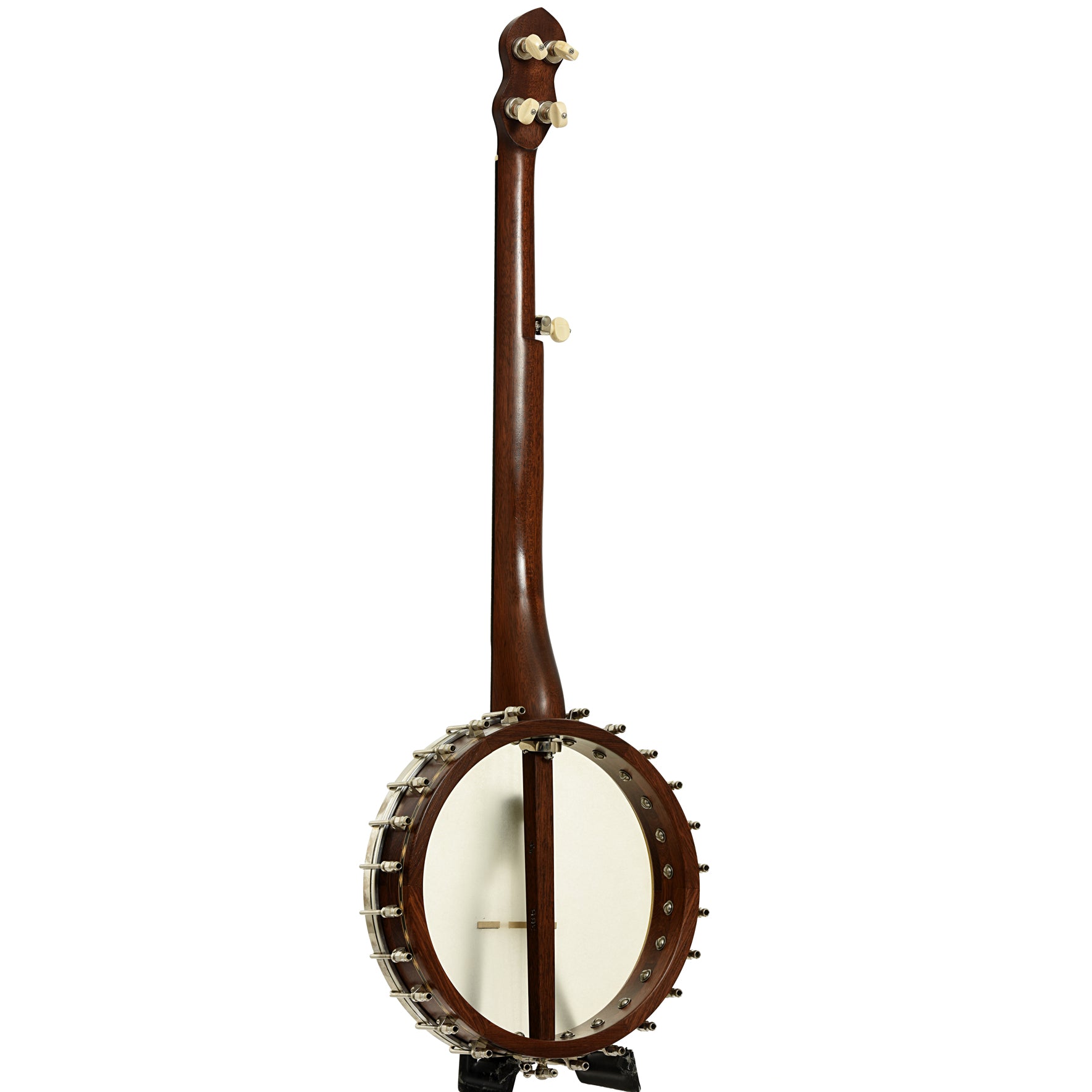 Full back and side of Cedar Mountain A1V Appalachian Open Back Banjo