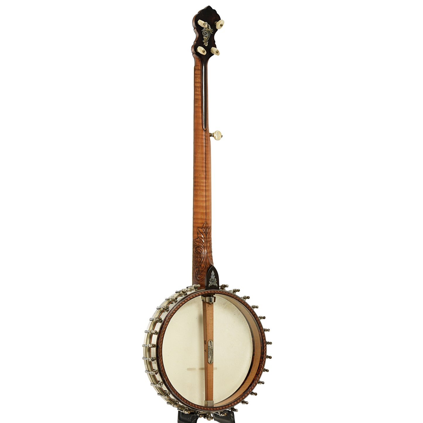 Full back and side of Fairbanks Whyte Laydie No.7 Open Back Banjo