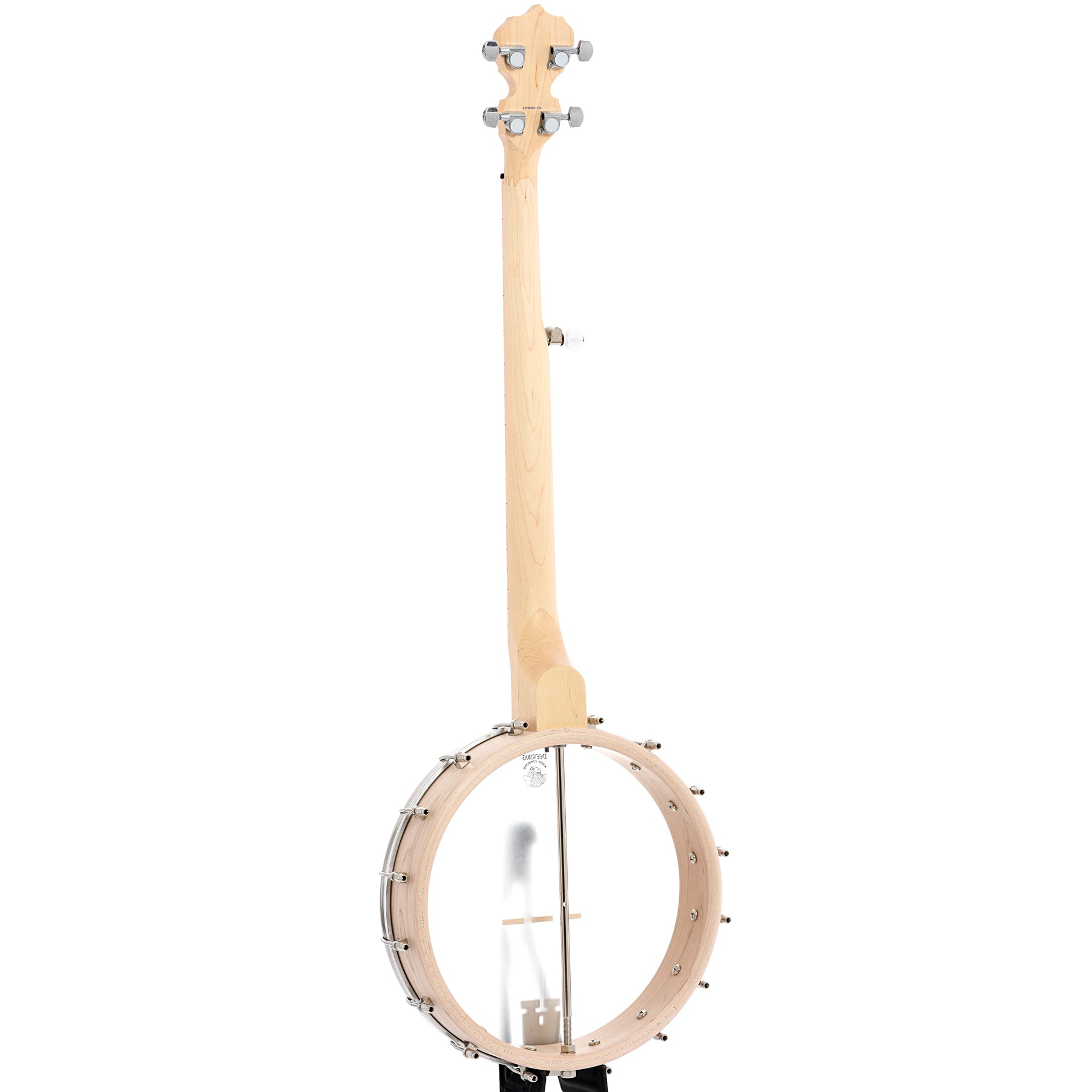Full back and side of Deering Goodtime Americana 12" Openback Banjo with Scooped Fretboard