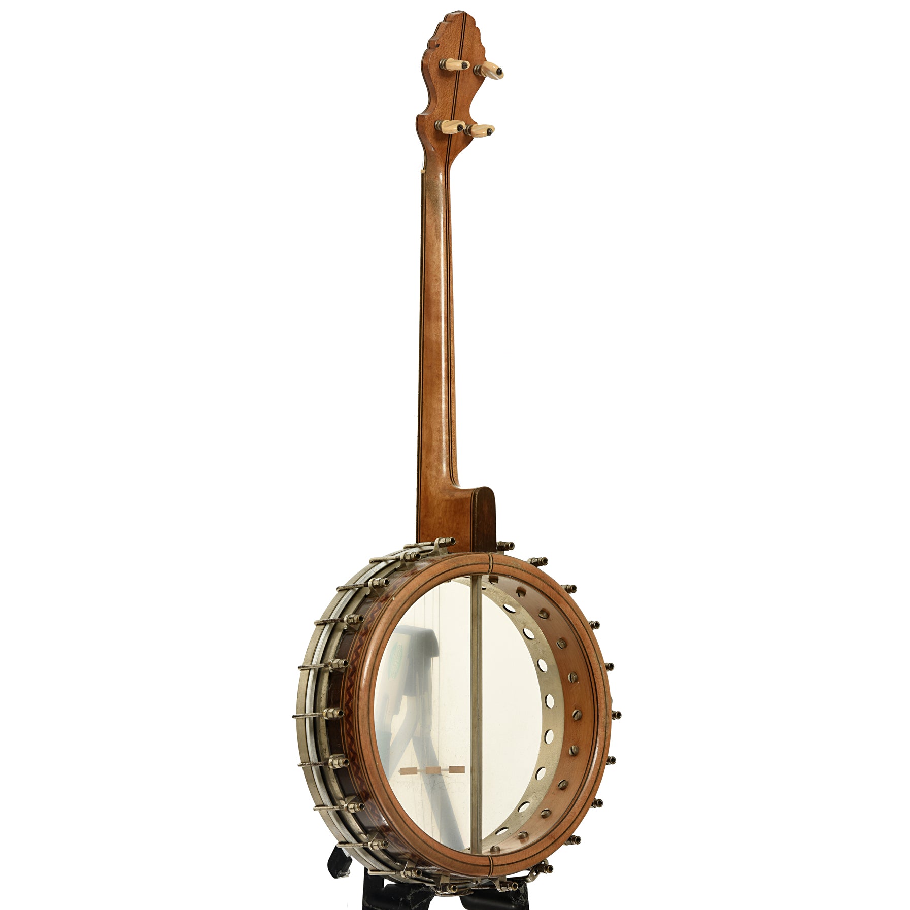 Full back and side of S.S. Stewart Tenor Banjo