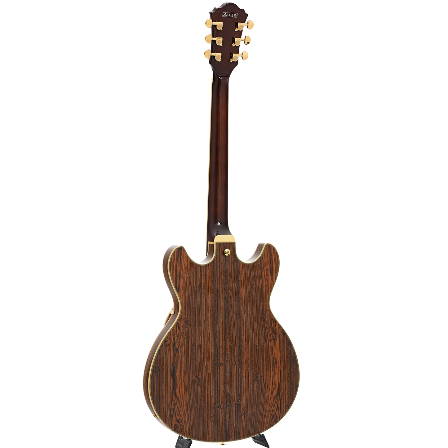 Full back and side of Ibanez Artcore Expressionist AS93BC Semi-hollowbody Electric Guitar, Black