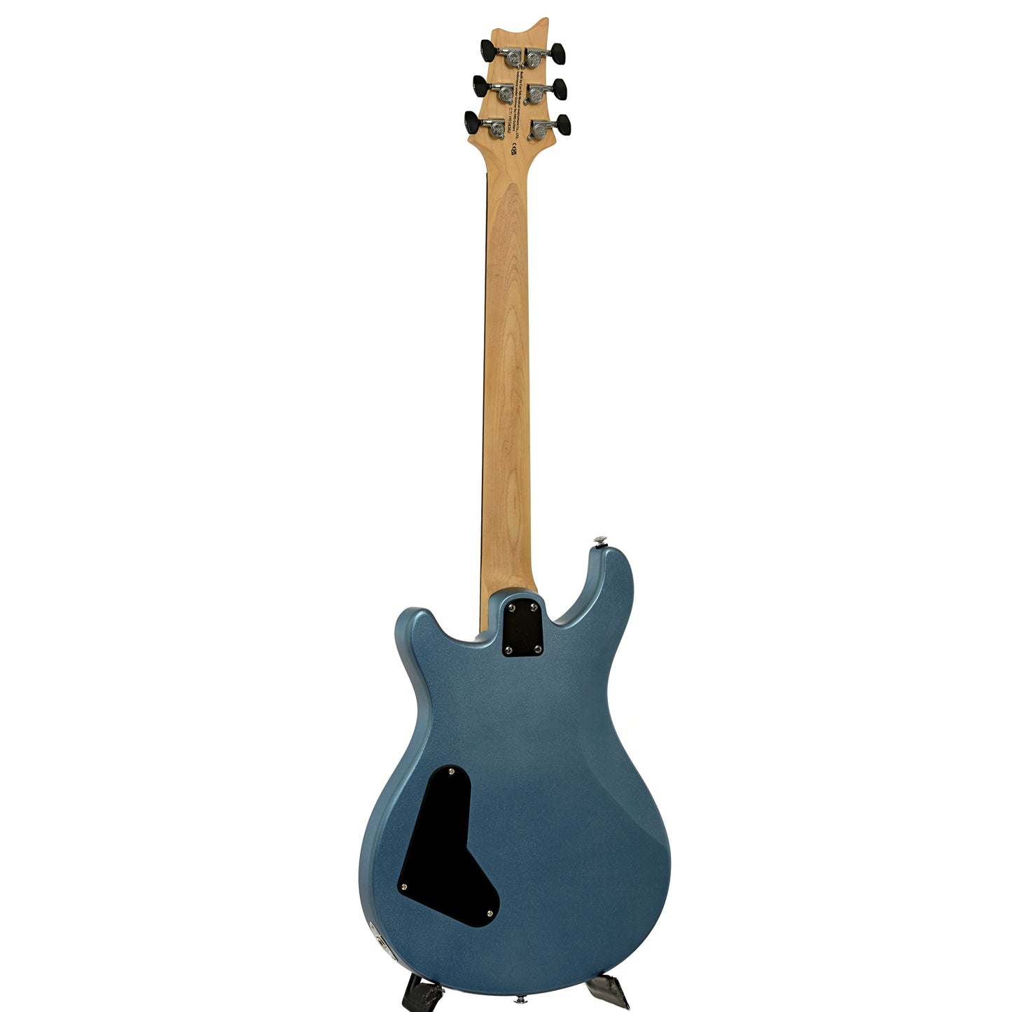 Full back and side of PRS SE CE 24 Standard Satin Stoptail Ice Blue Metallic Electric Guitar
