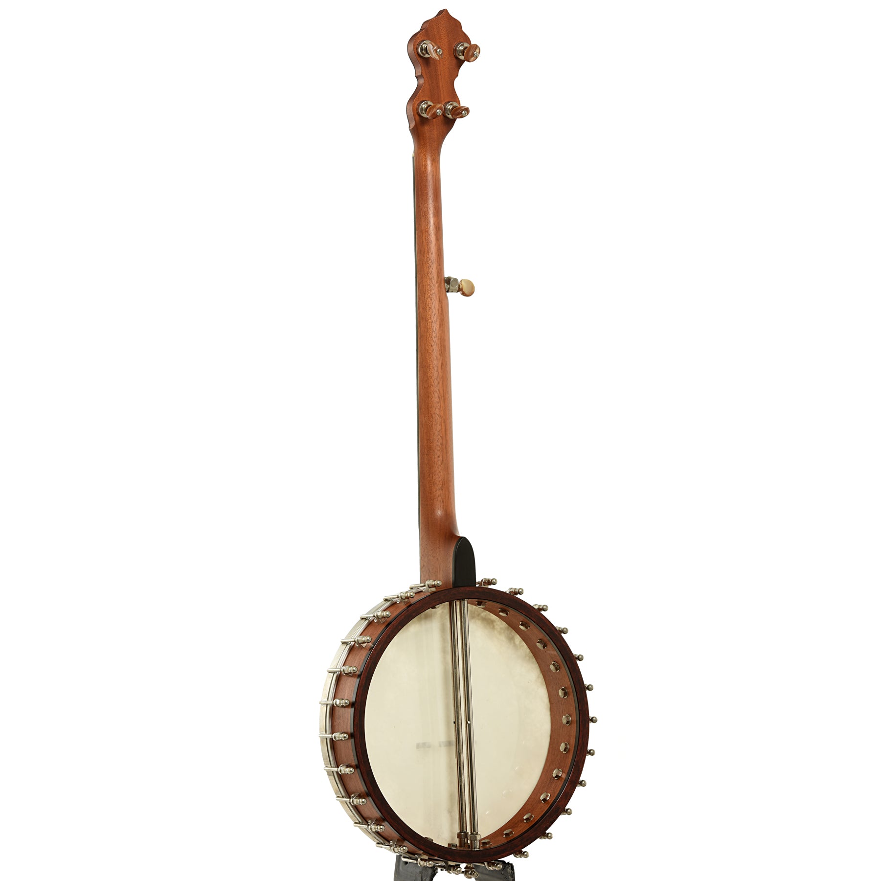 Full back and side of Ome Celtic Alpha Open Back Banjo 