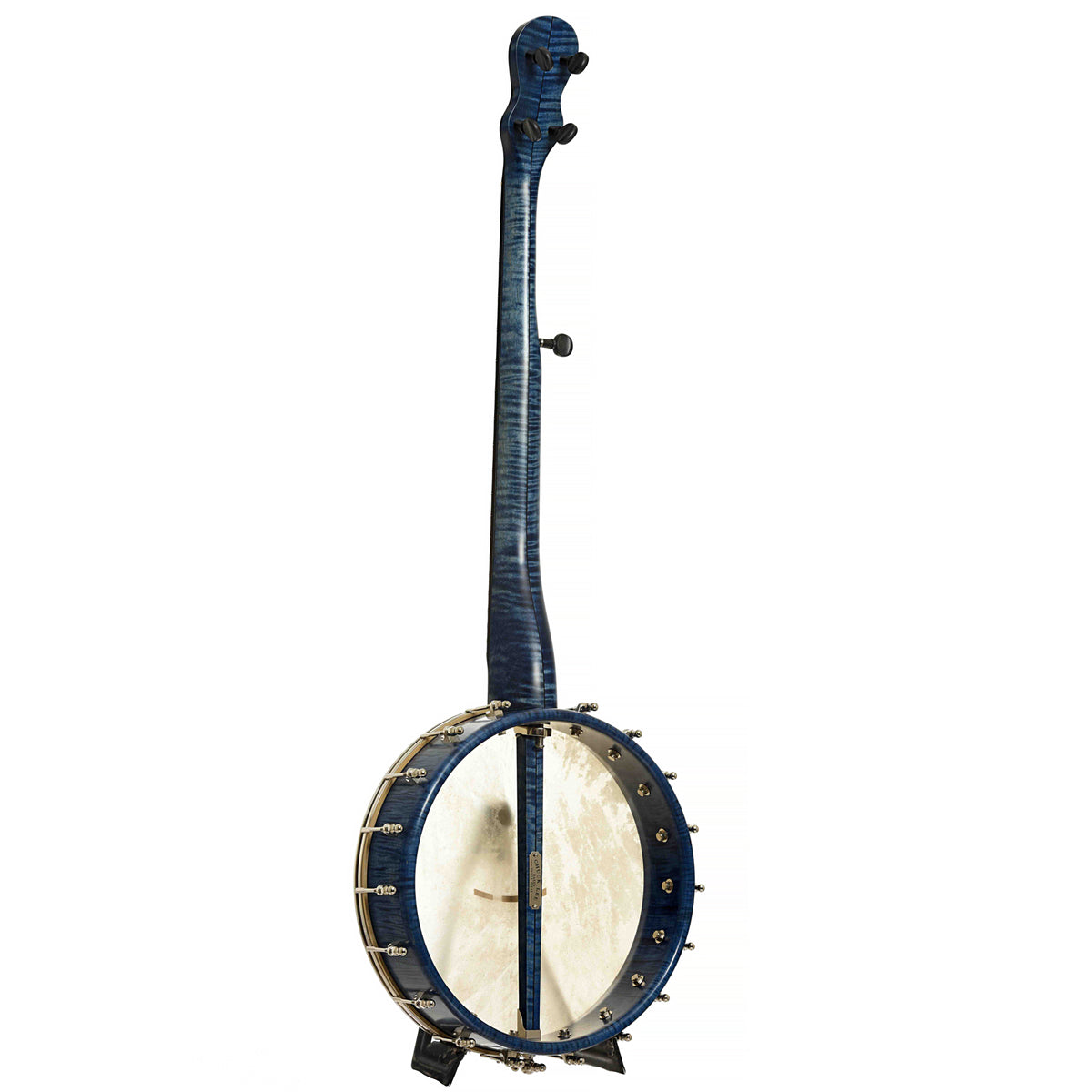 Full Back & Side of Chuck Lee Ovilla 12in Openback Banjo & Case, 878