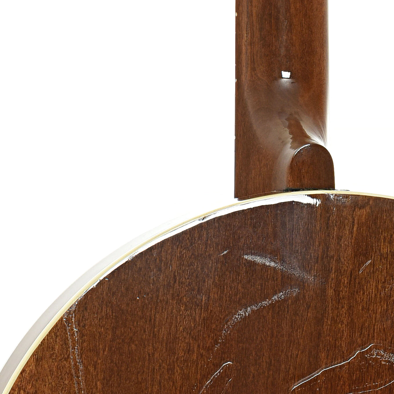 Rear neck joint of Deering Basic Resonator Banjo LH 