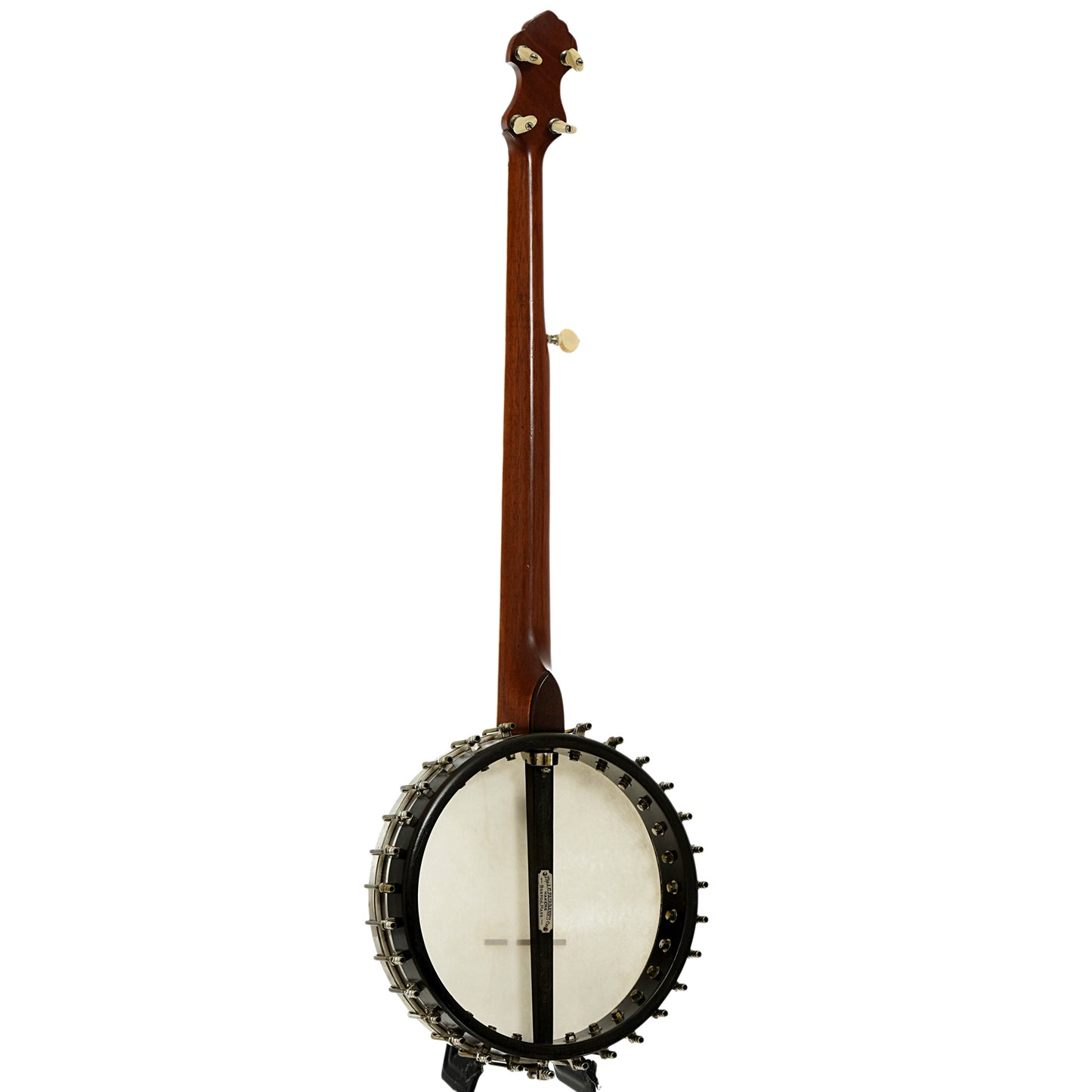 Full back and side of Fairbanks Imperial Electric No.0 Open Back Banjo