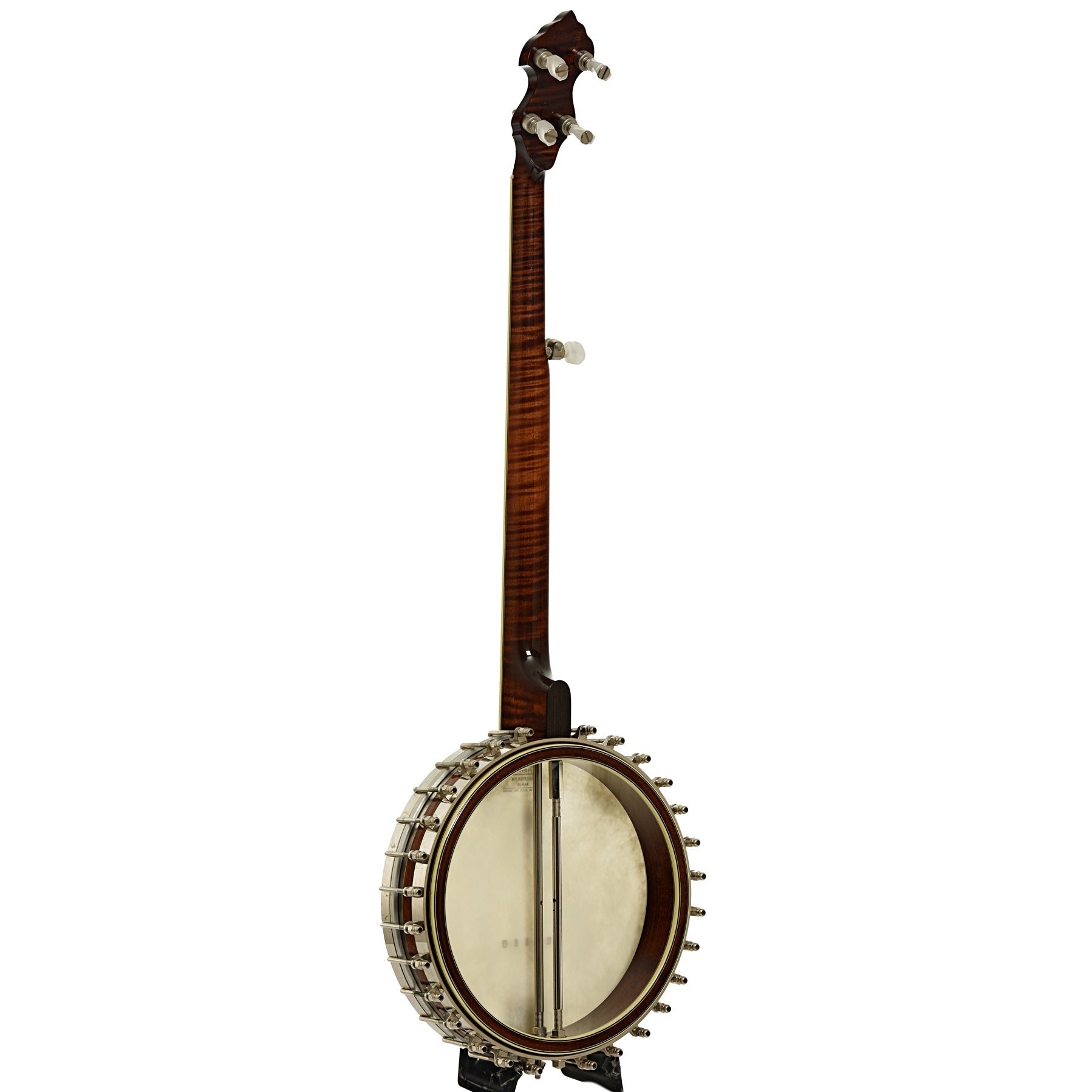Full back and side of Prucha Premium Griffon Open Back Banjo 