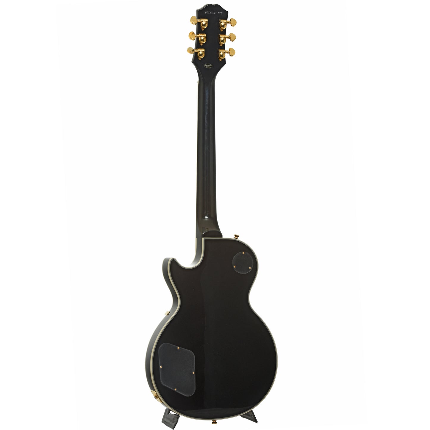 Full back and side of Epiphone Les Paul Custom Electric Guitar