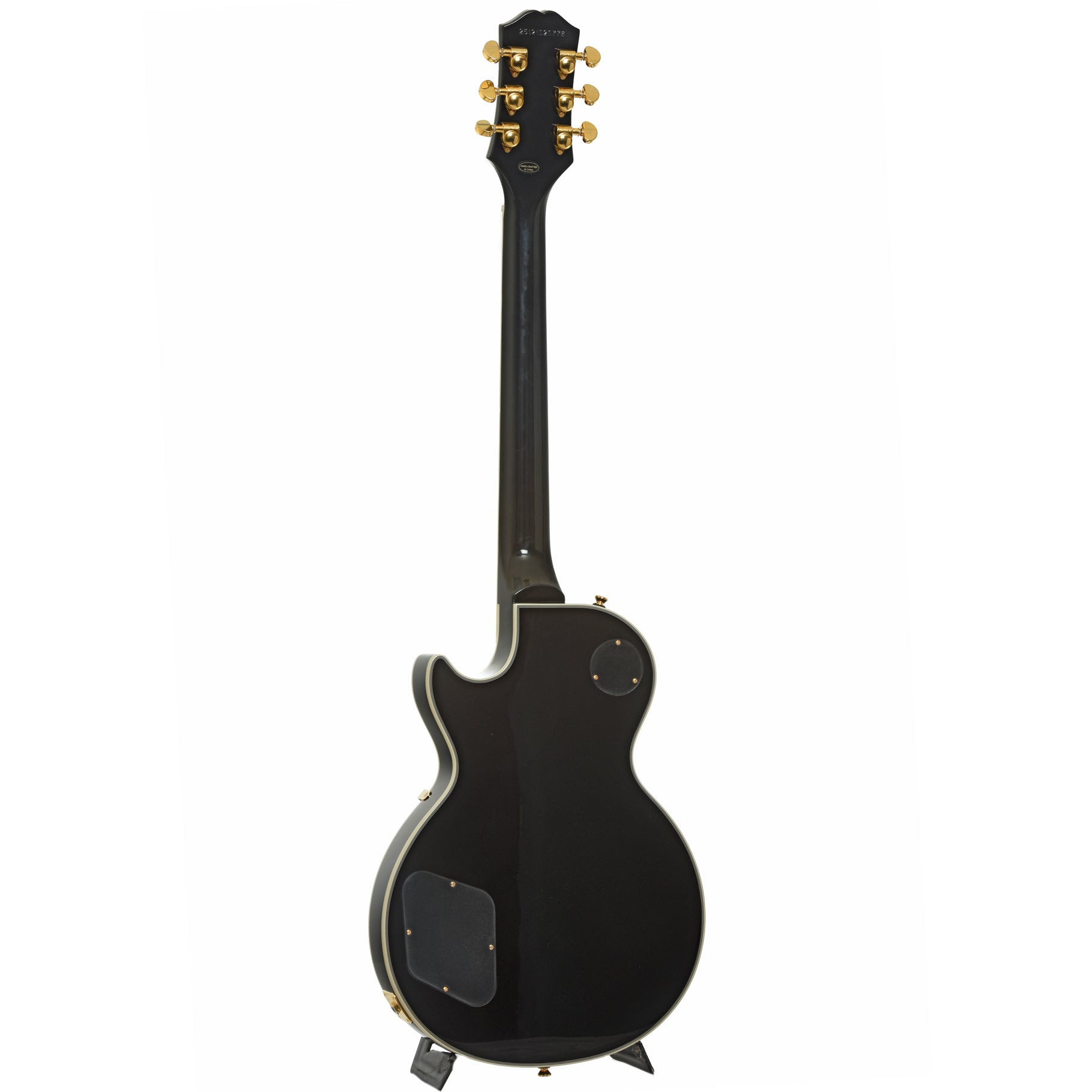 Full back and side of Epiphone Les Paul Custom Electric Guitar