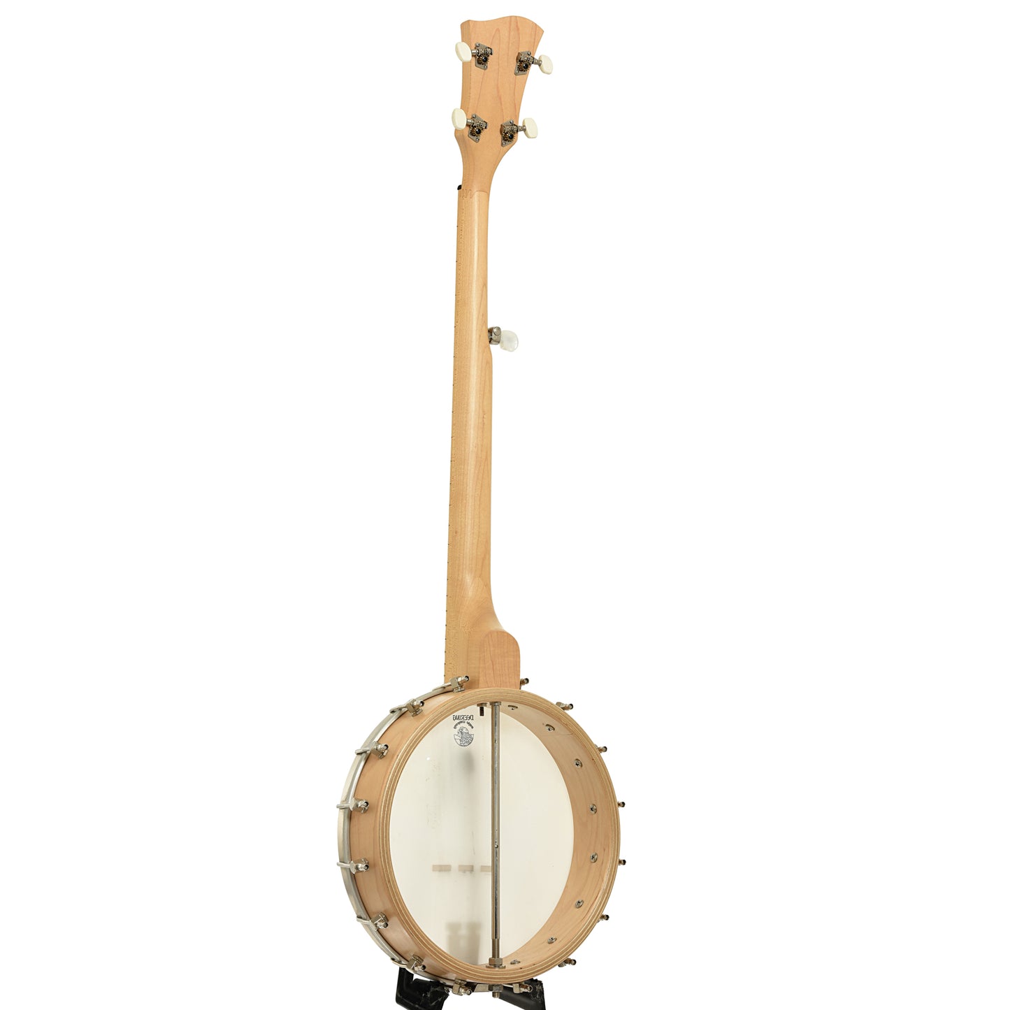 Full back and side of Deering Goodtime Open Back Banjo 