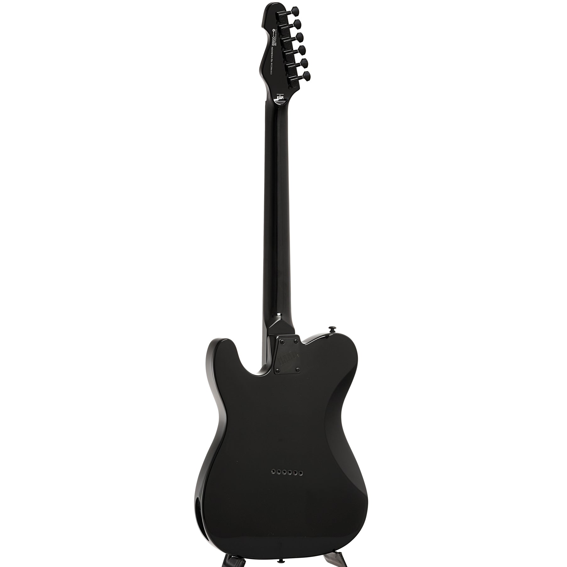 Full back and side of ESP LTD TE-200 Electric Guitar Black Finish