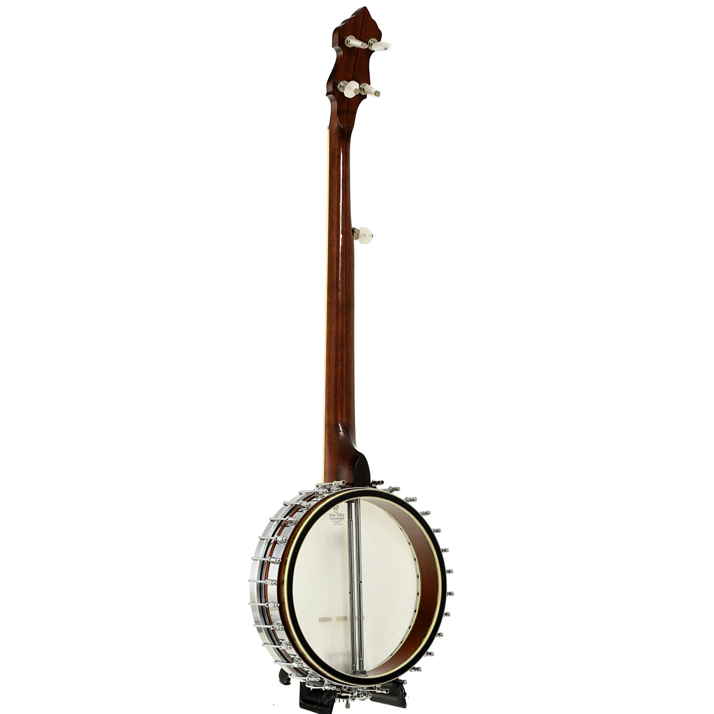 Full back and side of Alvarez Silver Princess Open Back Banjo 