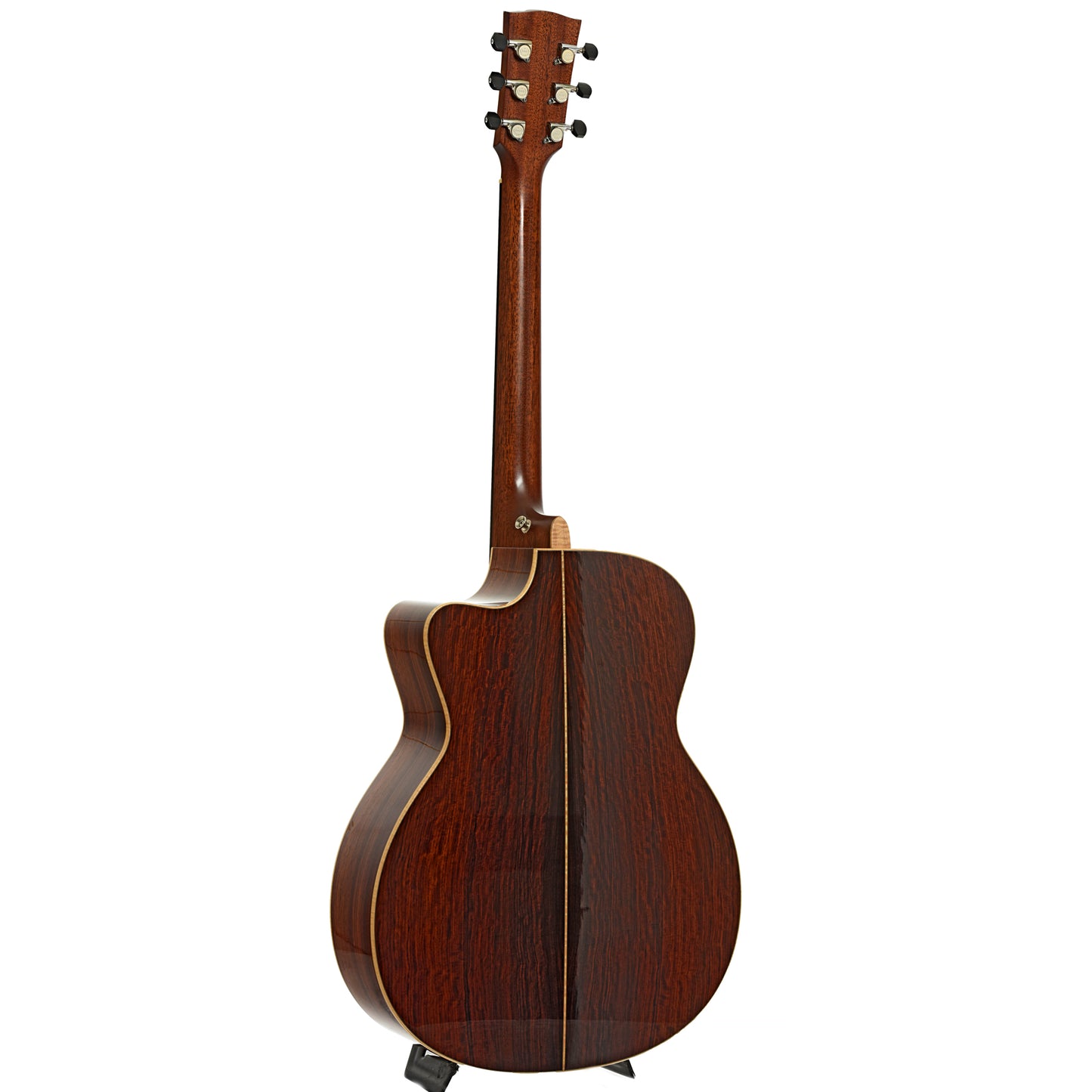Full back and side of Goodall CCJC Master Sitka / Cocobolo Jumbo Guitar