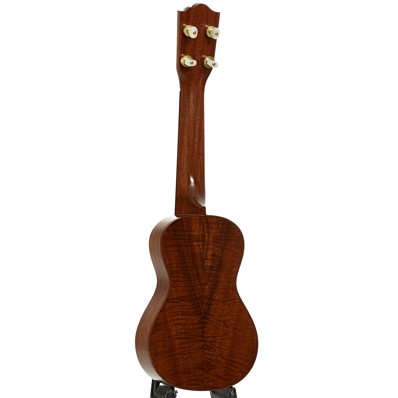 Full back and side of Farida Holiday Pack, Koa Soprano Ukulele