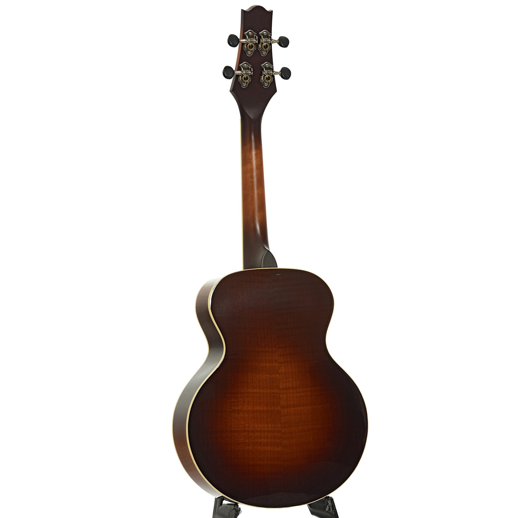 Full back and side of  KR Strings Mandolindo Custom Deluxe Curly Maple 