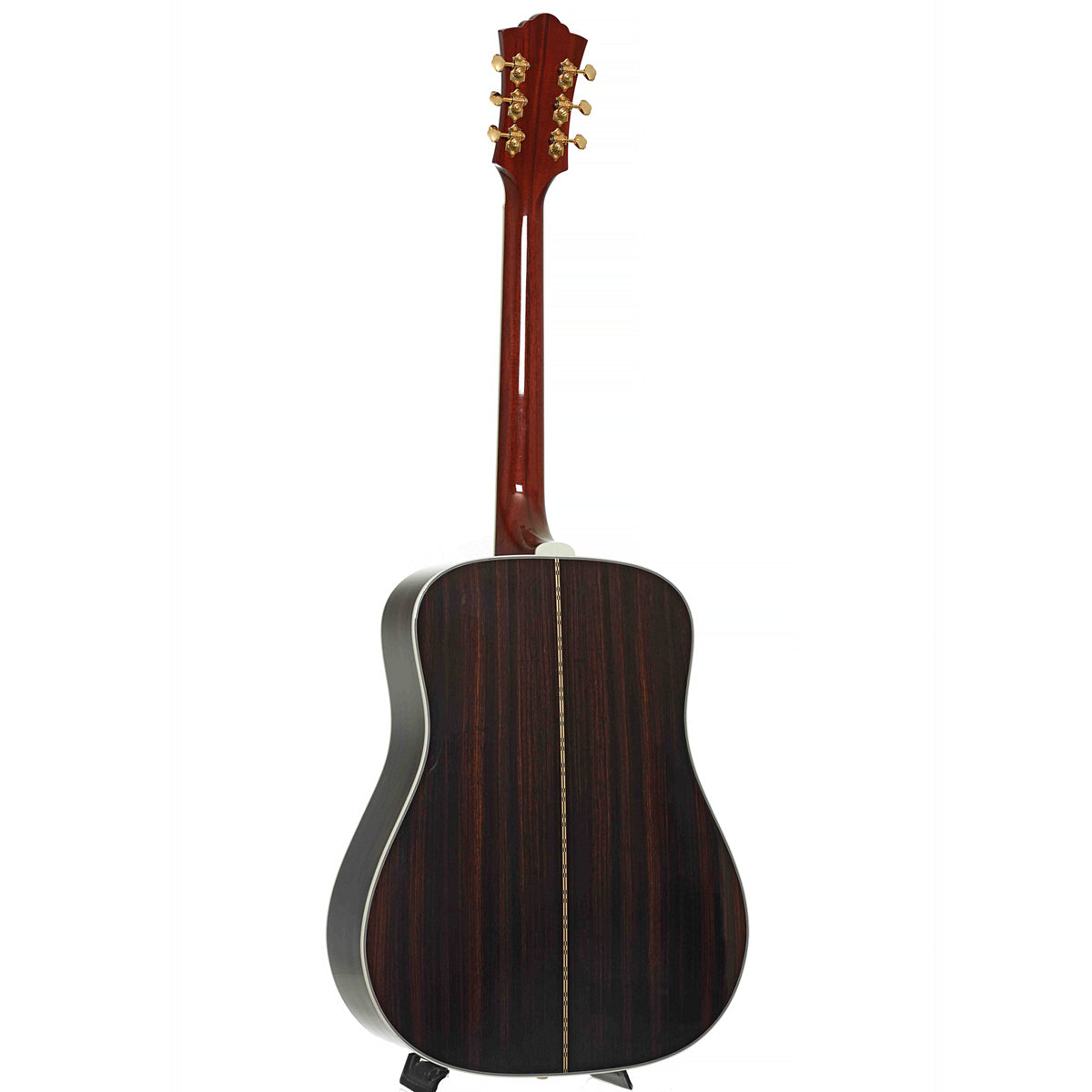 Full Back & Side of Guild USA D-55 Dreadnought Acoustic Guitar, Natural