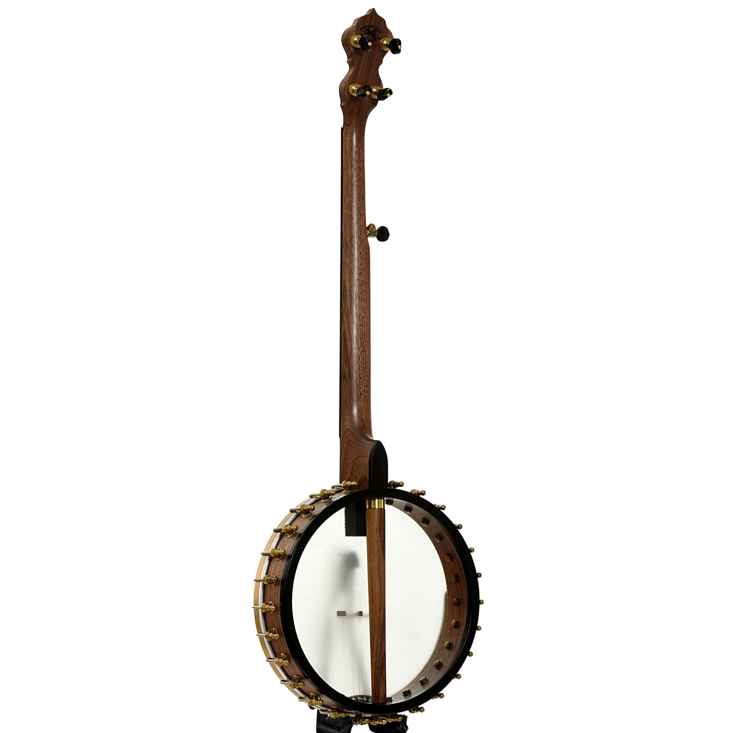 Full back and side of Ome Juniper 12" Openback Banjo