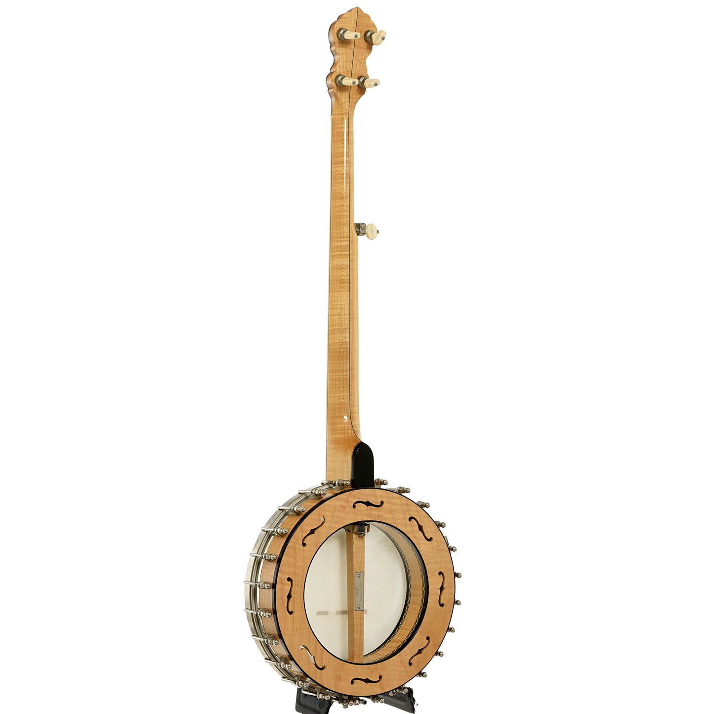 Full back and side of Bart Reiter Professional Custom Open Back Banjo