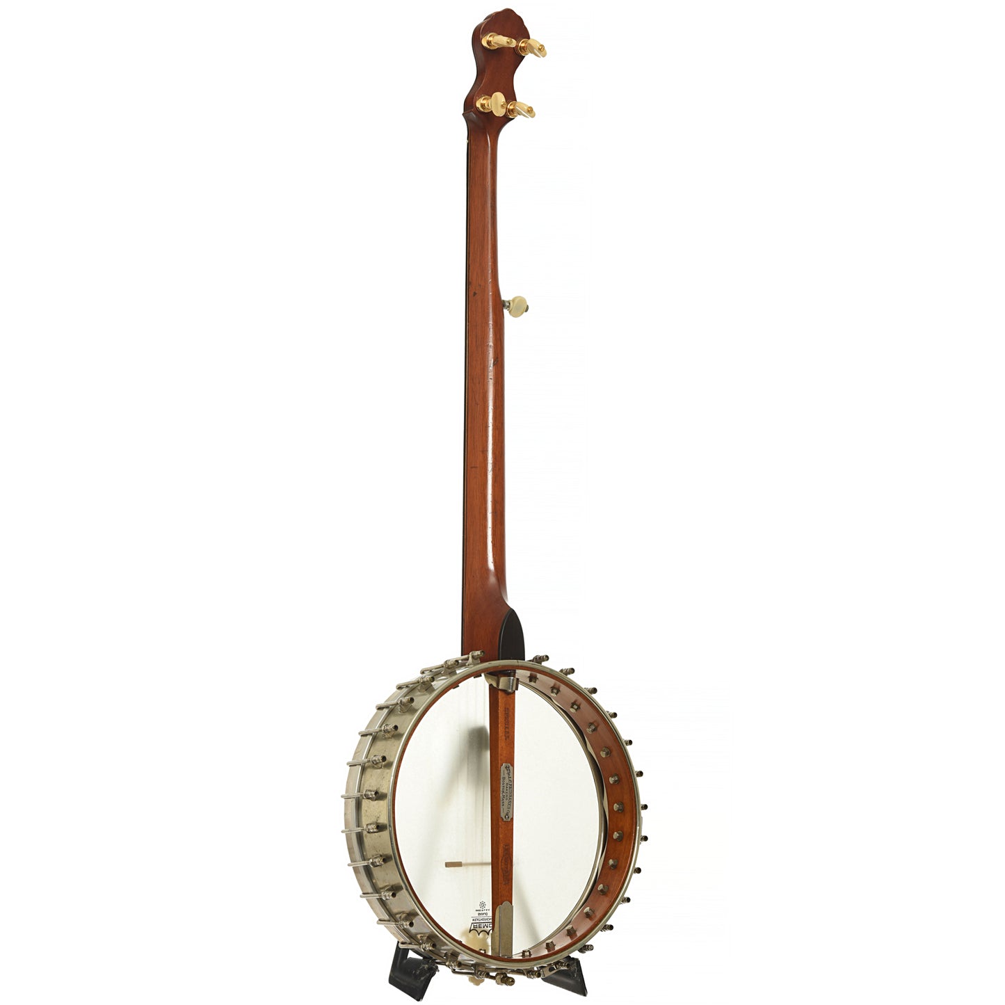 Full back and side of A.C. Fairbanks Special Electric Openback Banjo