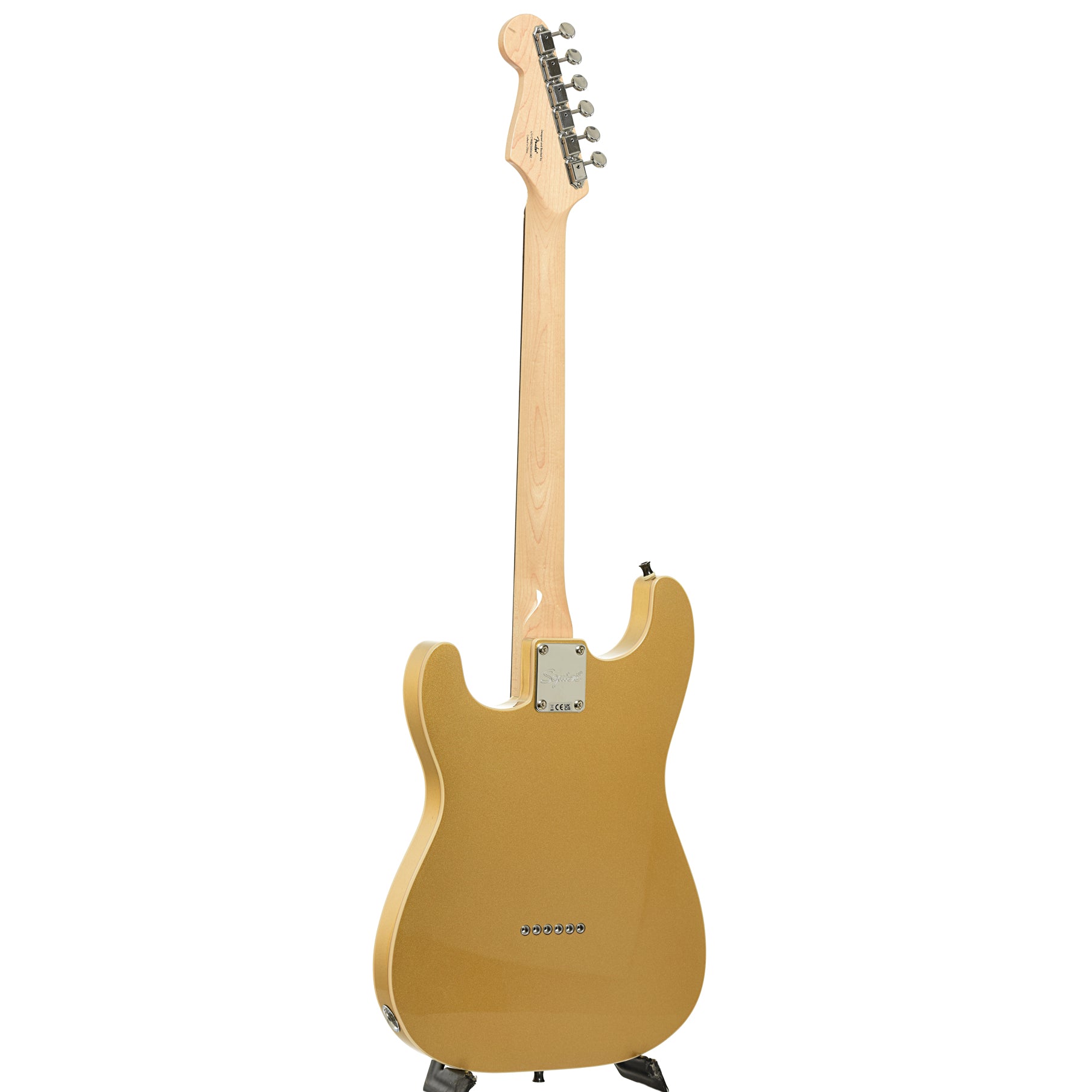 Full back and side of Squier Paranormal Custom Nashville Stratocaster Electric Guitar