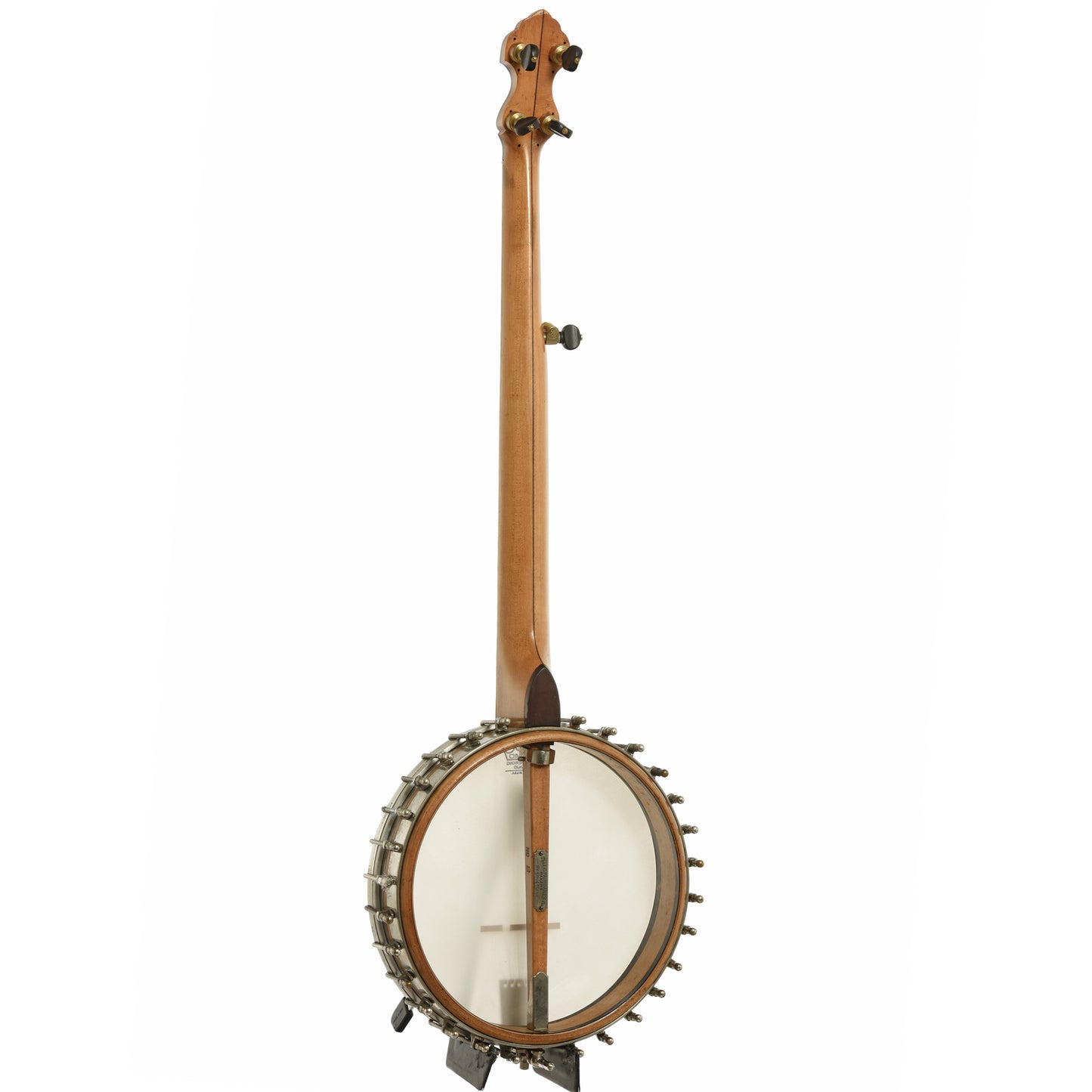 Full back and side of A.C. Fairbanks Whyte Laydie No.2 Openback Banjo